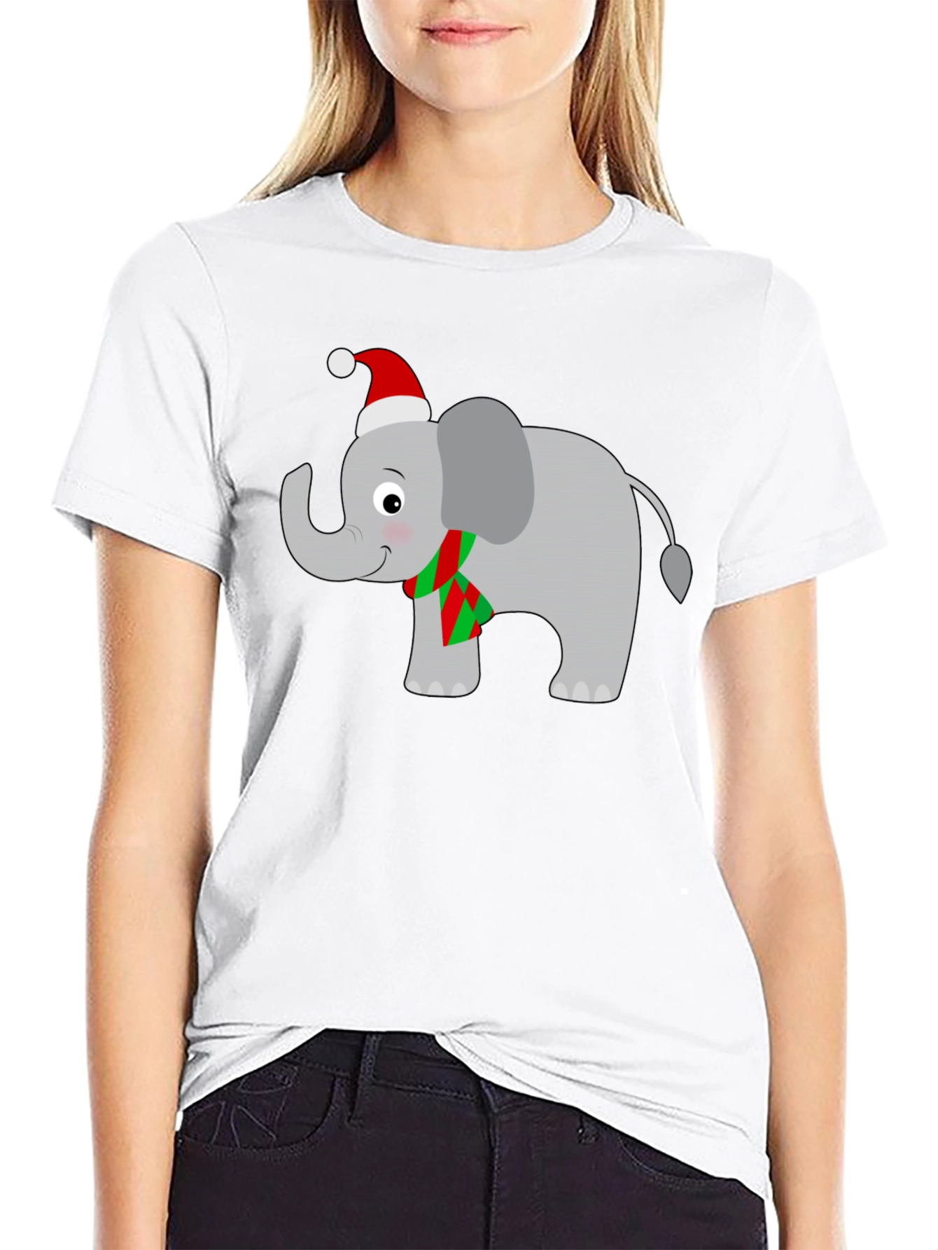 Festive Elephant T-Shirt - Holiday Cheer!