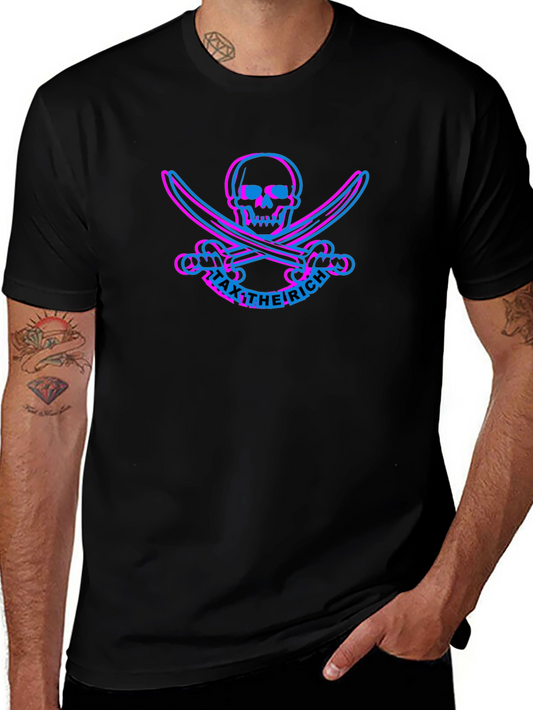 Tax the Rich Skull & Swords Black T-Shirt