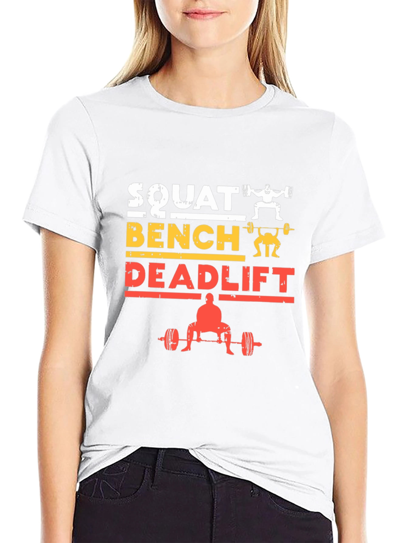 Squat Bench Deadlift Weightlifting Gym T-Shirt