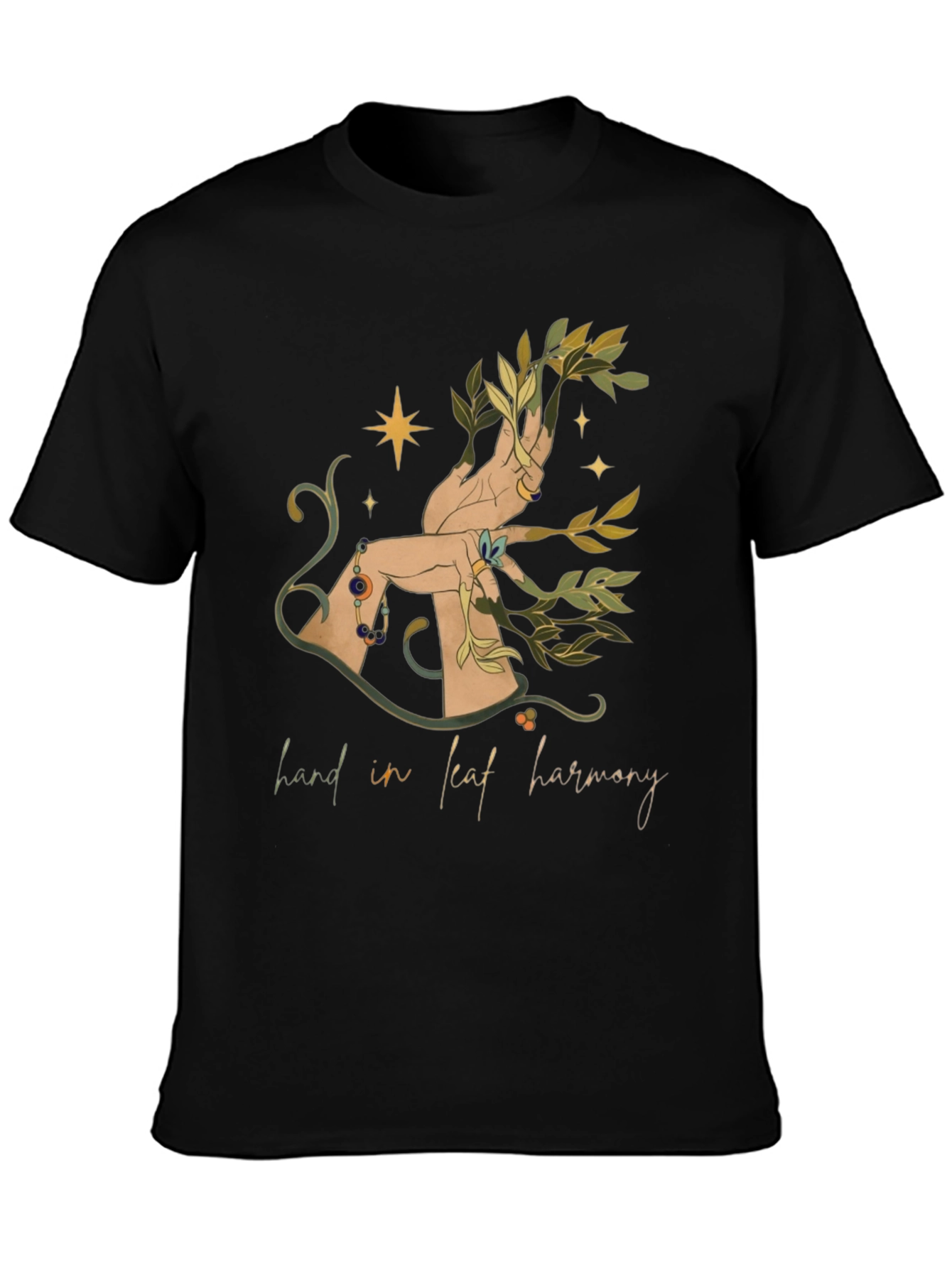 Hand in Leaf Harmony Graphic Tee