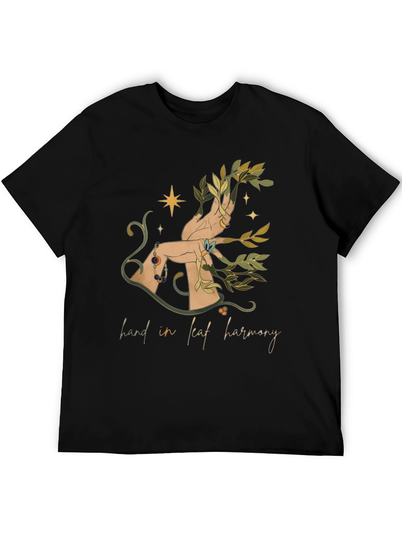 Hand in Leaf Harmony Graphic Tee