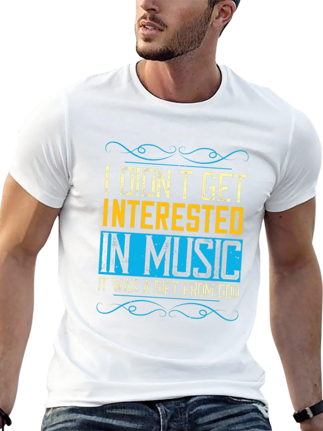 Music Gift from God Black Graphic Tee