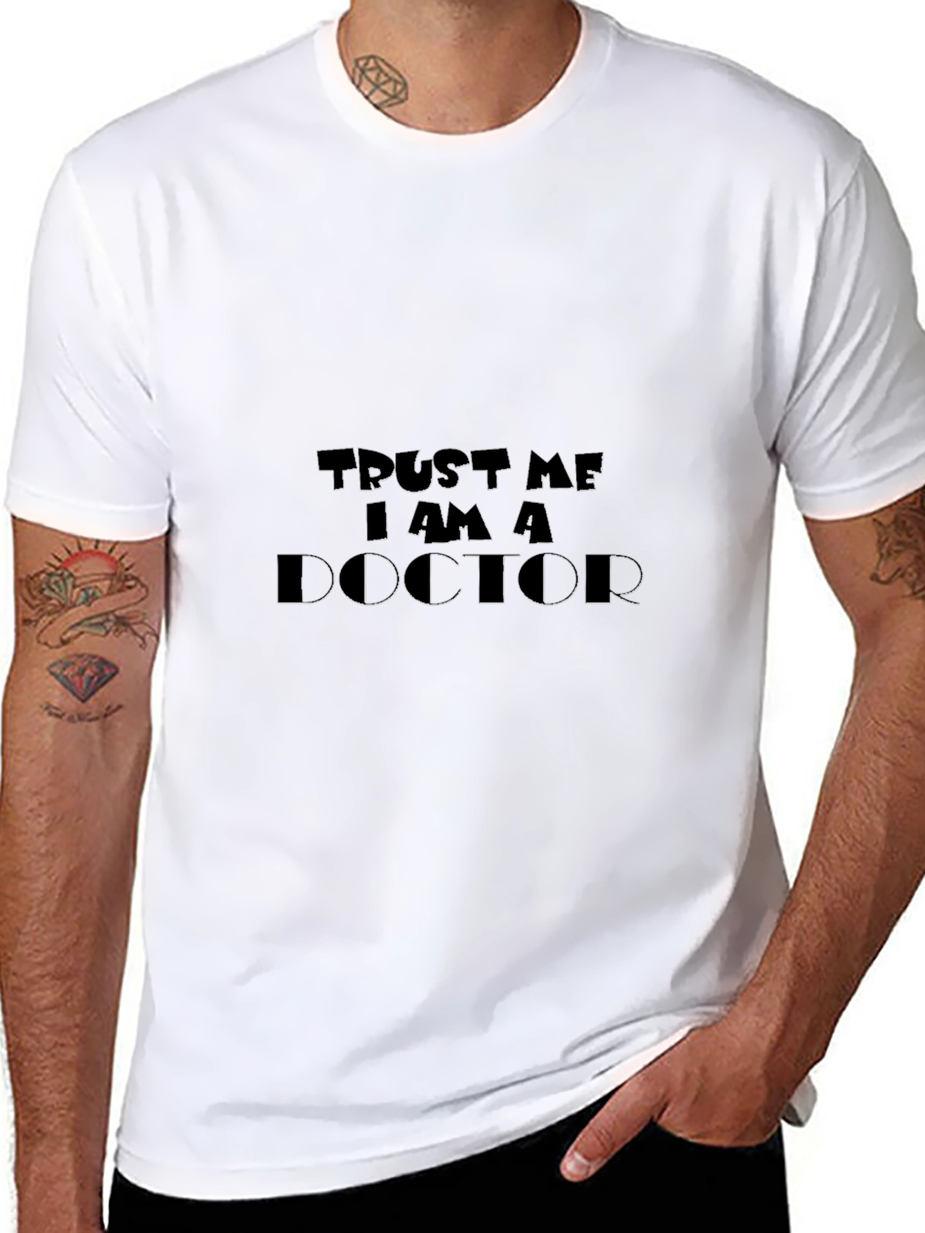 Trust Me I Am A Doctor Black T-Shirt