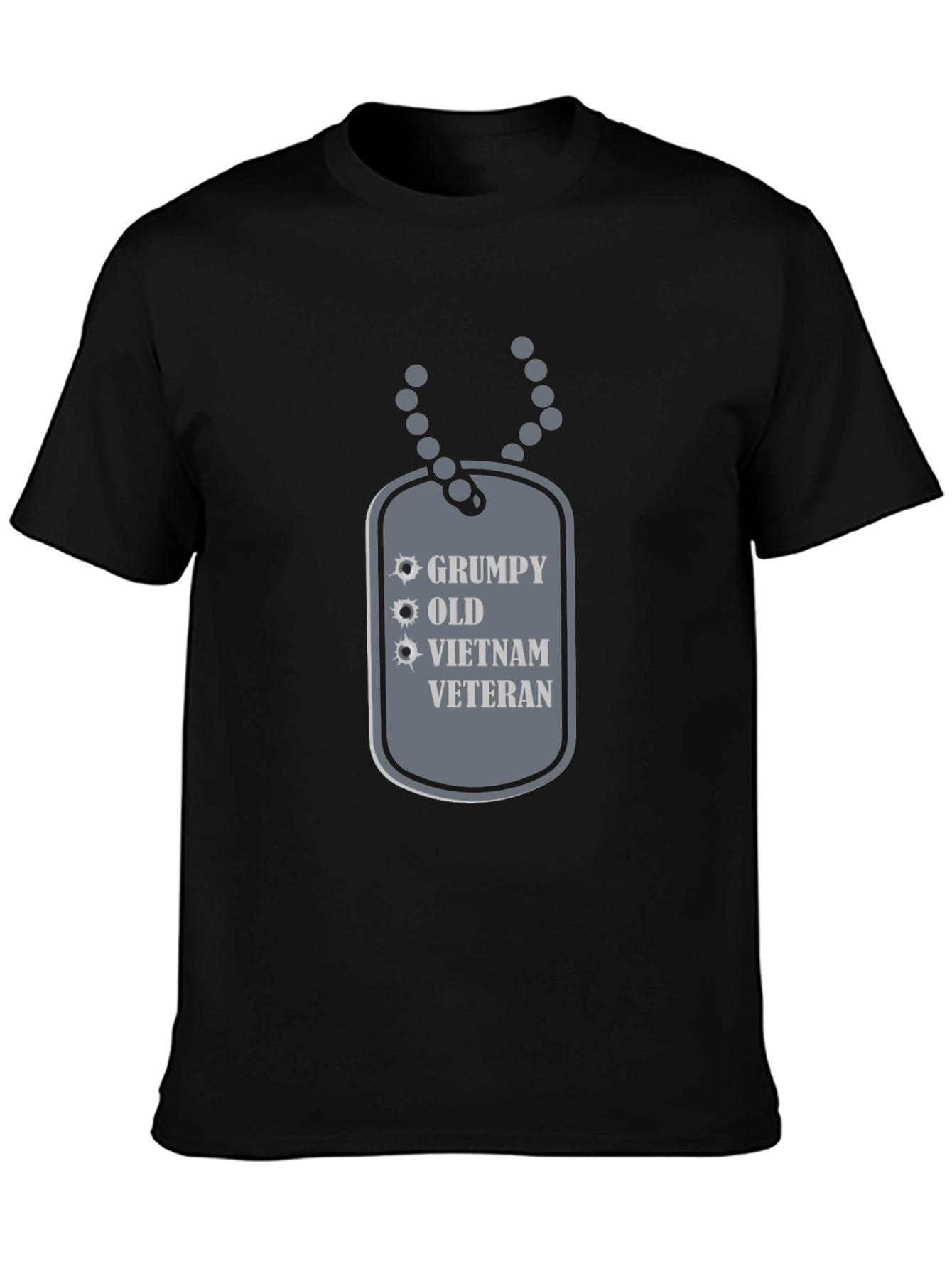 Grumpy Old Vietnam Veteran Graphic Tee - Black