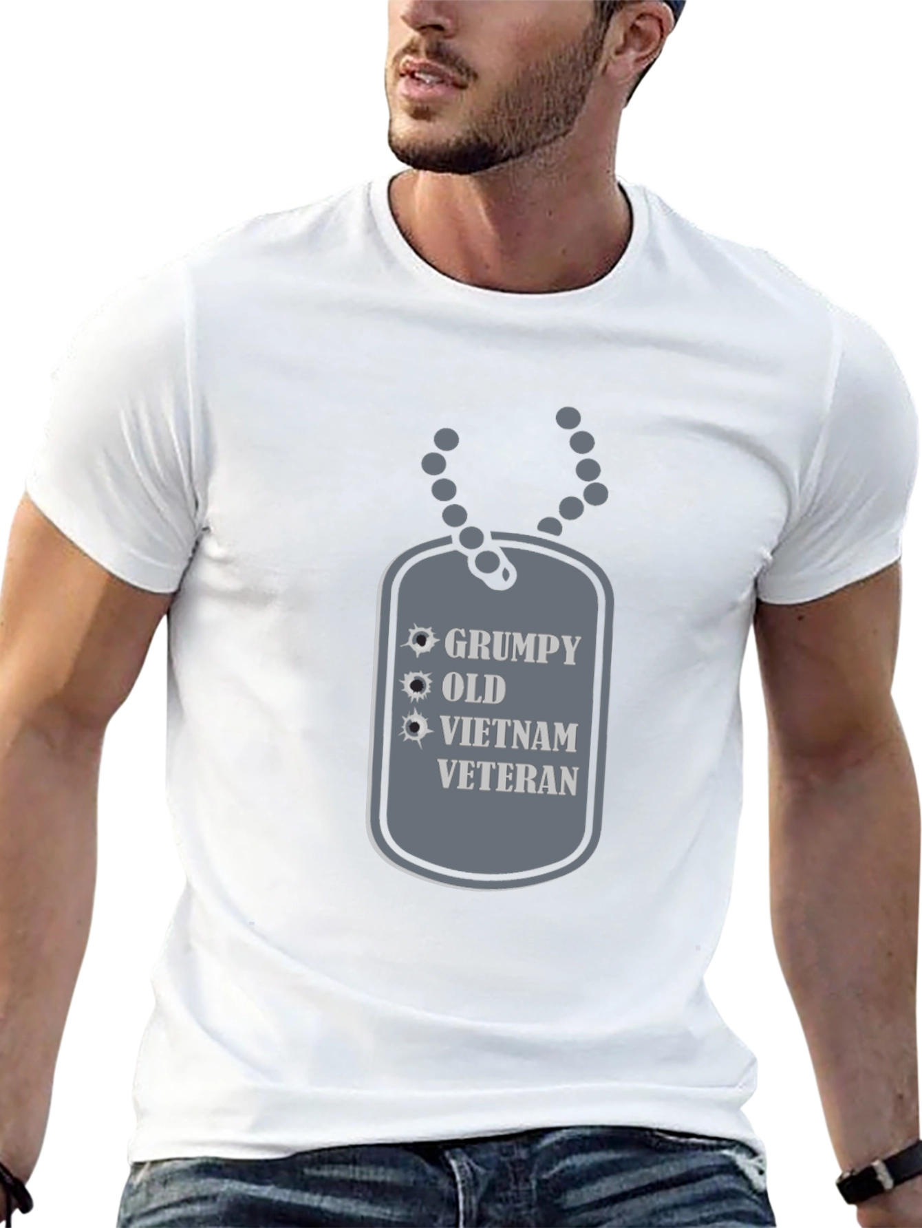 Grumpy Old Vietnam Veteran Graphic Tee - Black