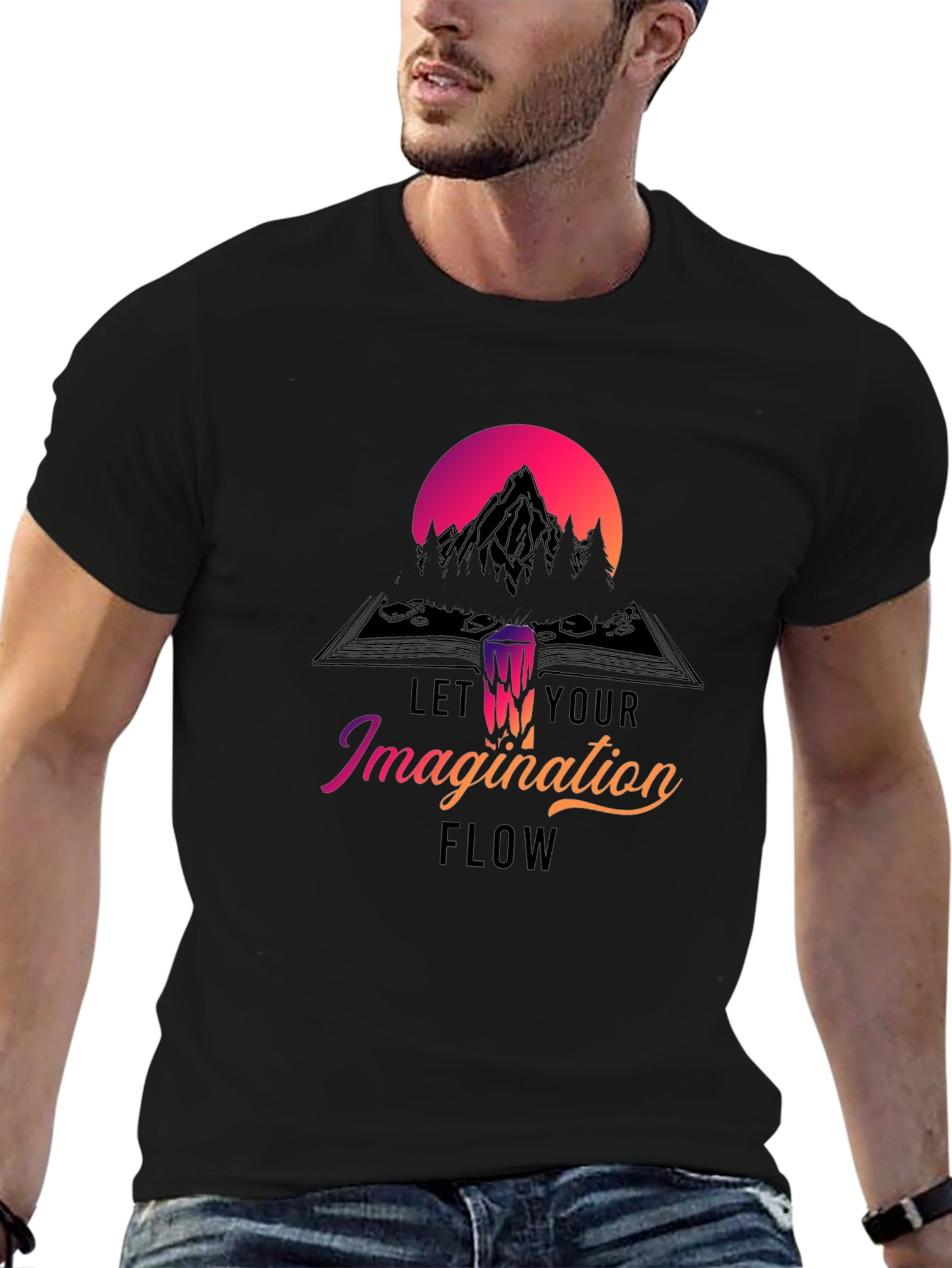 Imagination Flow T-Shirt - Mountain Design