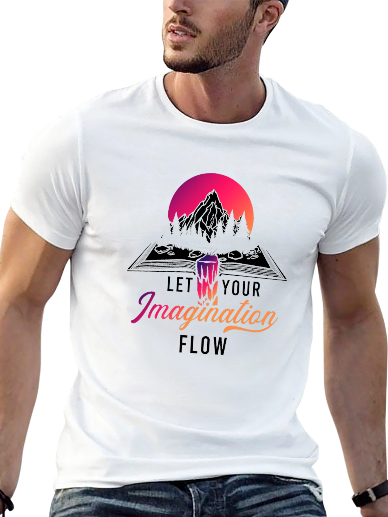 Imagination Flow T-Shirt - Mountain Design