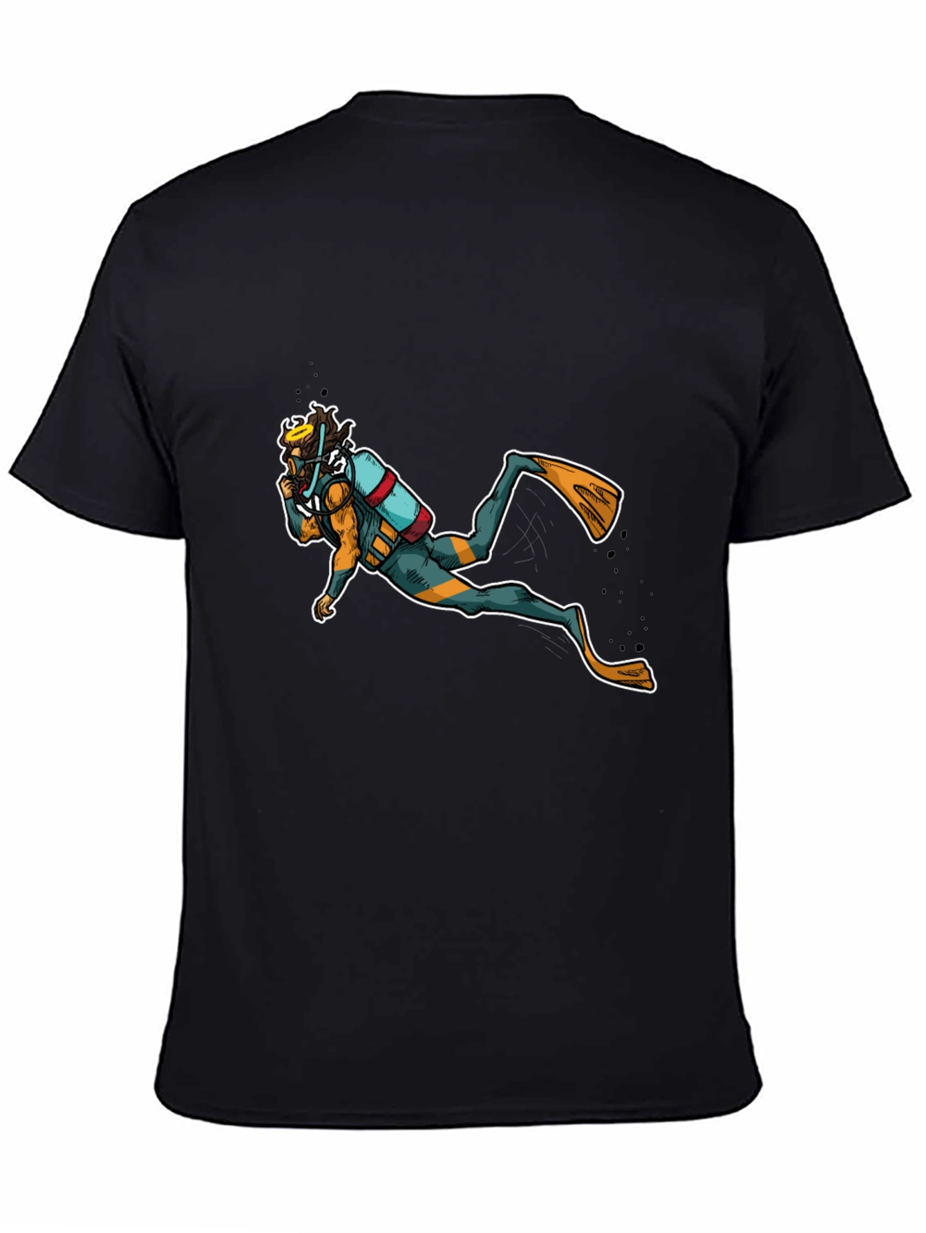 Scuba Diver Graphic Black T-Shirt