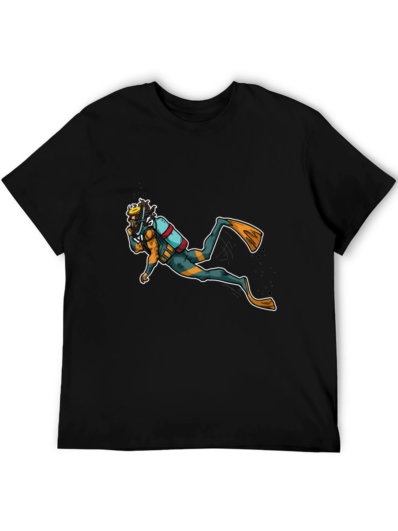 Scuba Diver Graphic Black T-Shirt