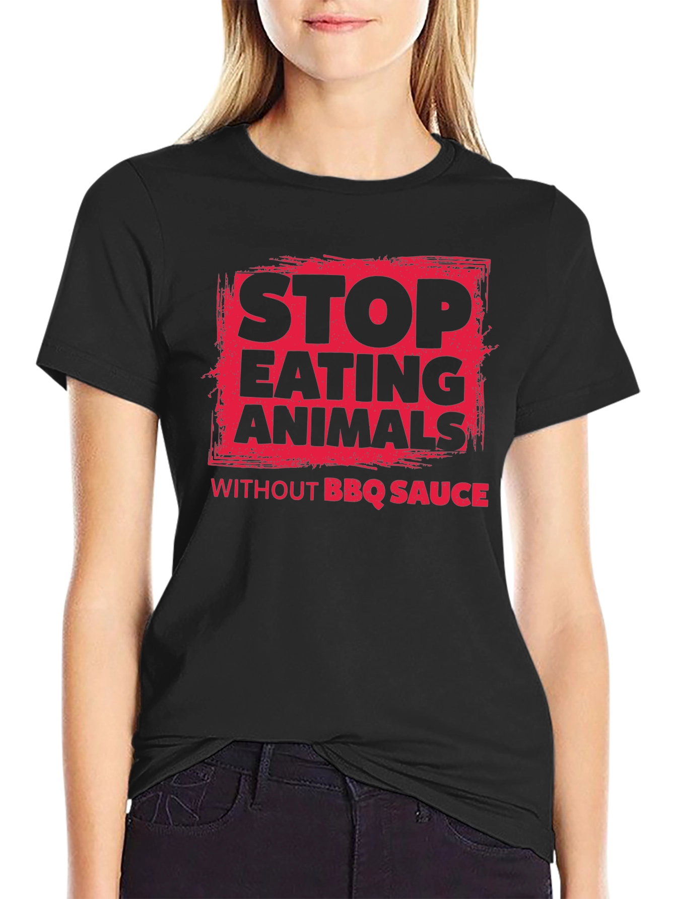Stop Eating Animals BBQ Sauce T-Shirt