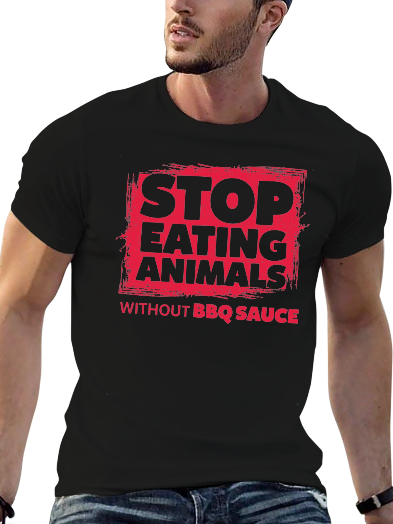 Stop Eating Animals BBQ Sauce T-Shirt