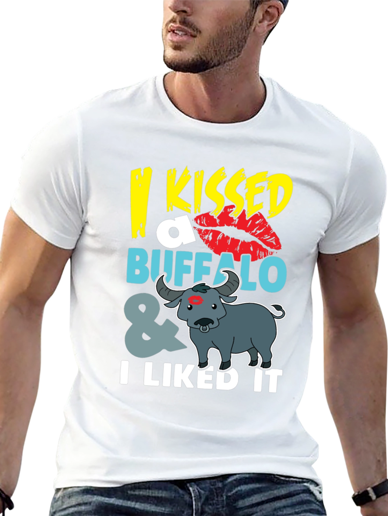 Funny I Kissed a Buffalo T-Shirt
