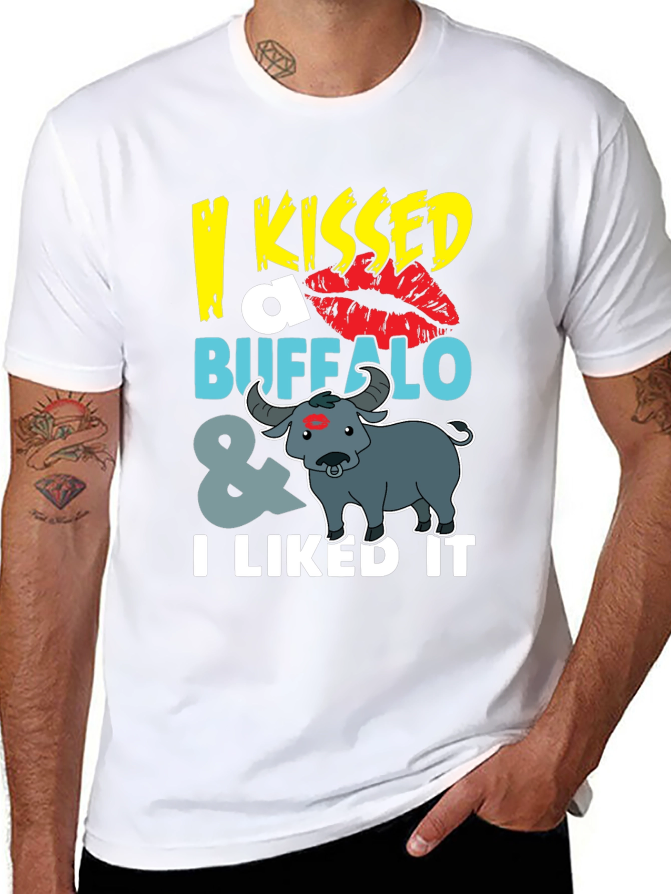 Funny I Kissed a Buffalo T-Shirt