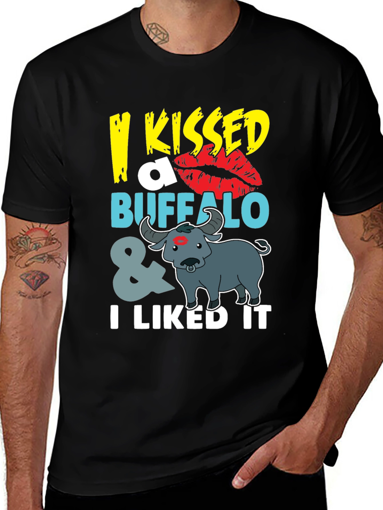 Funny I Kissed a Buffalo T-Shirt