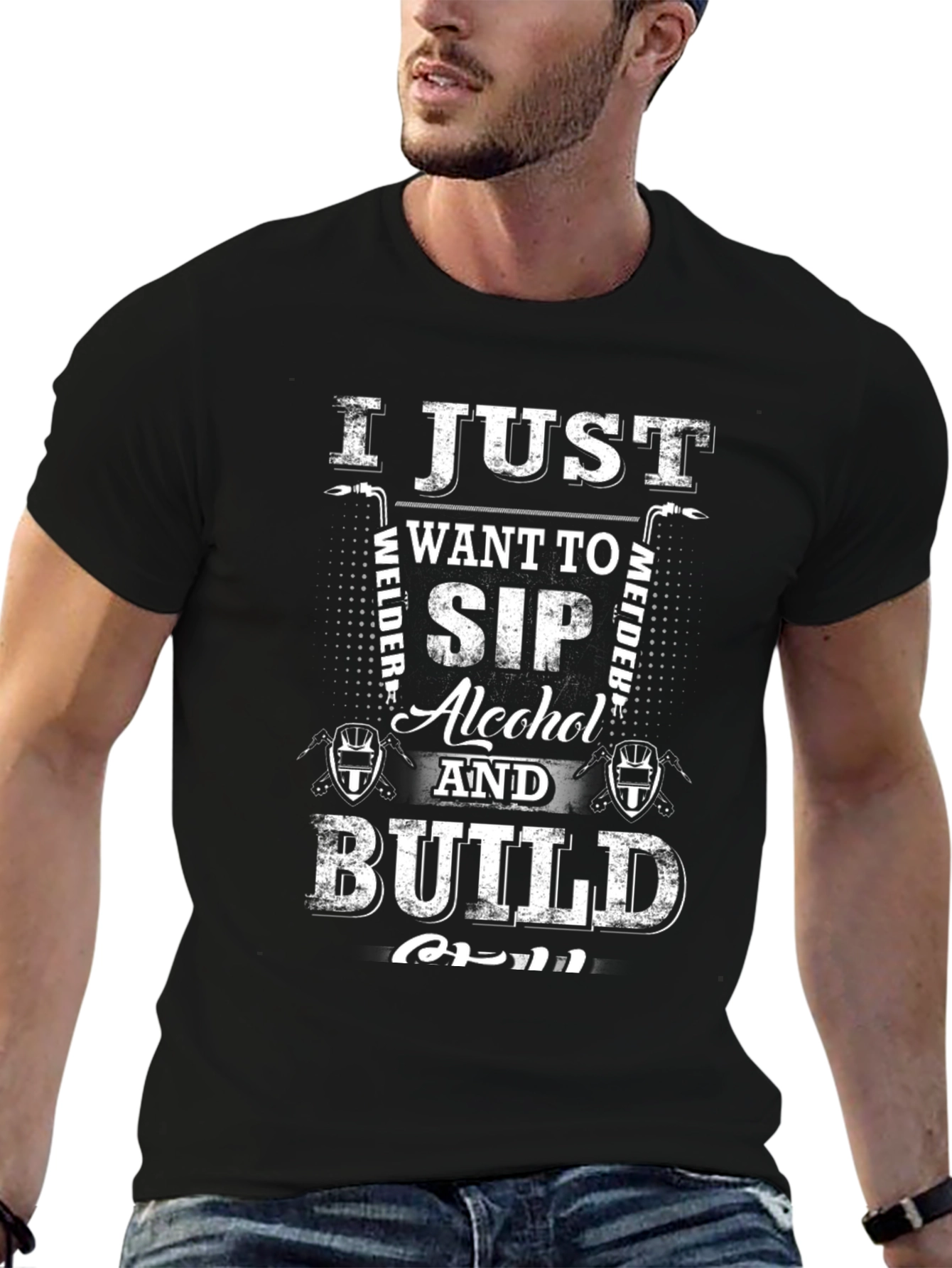 Welder Sip Alcohol Build T-Shirt