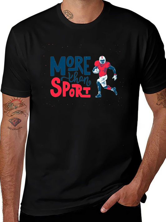 More Than Sport Graphic T-Shirt - Black Cotton Blend