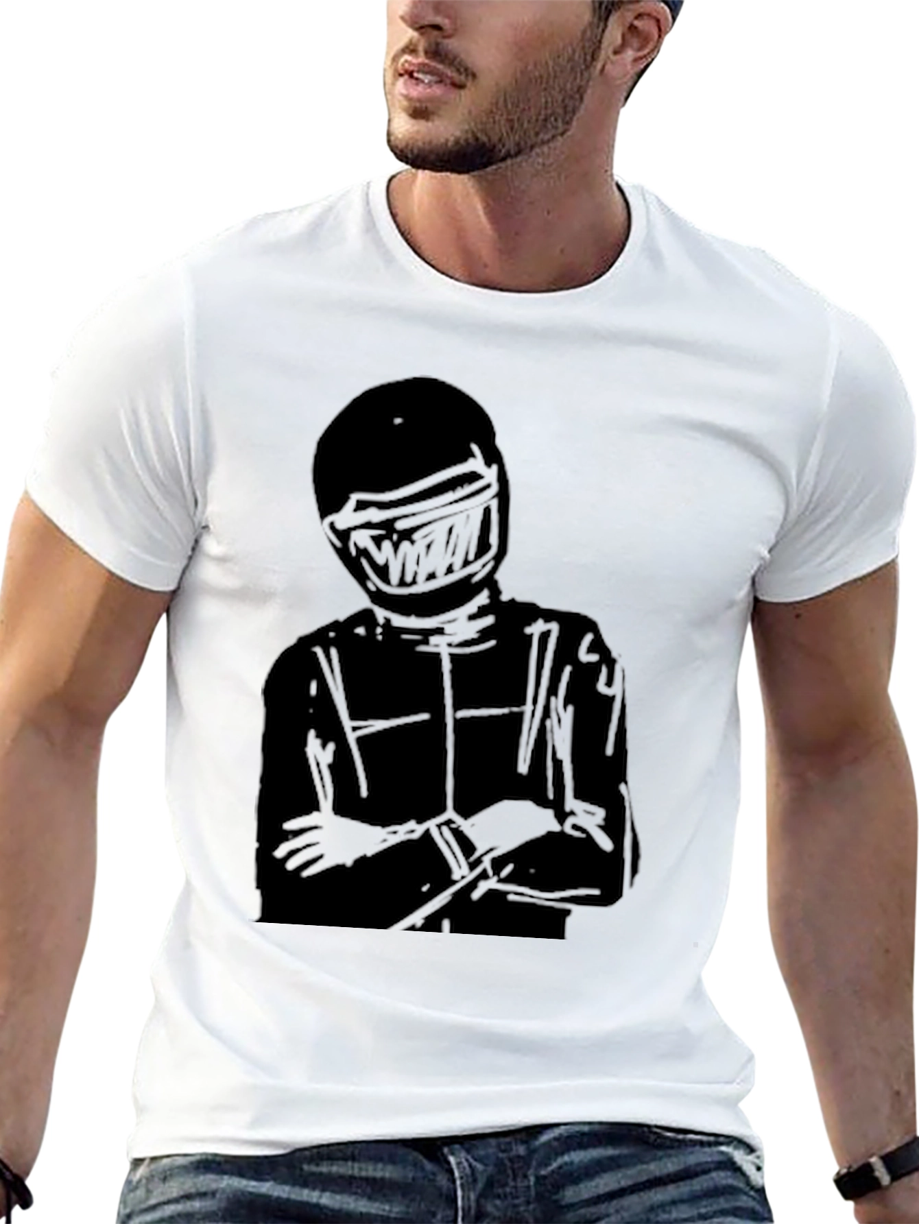 Racer Silhouette T-Shirt - Black