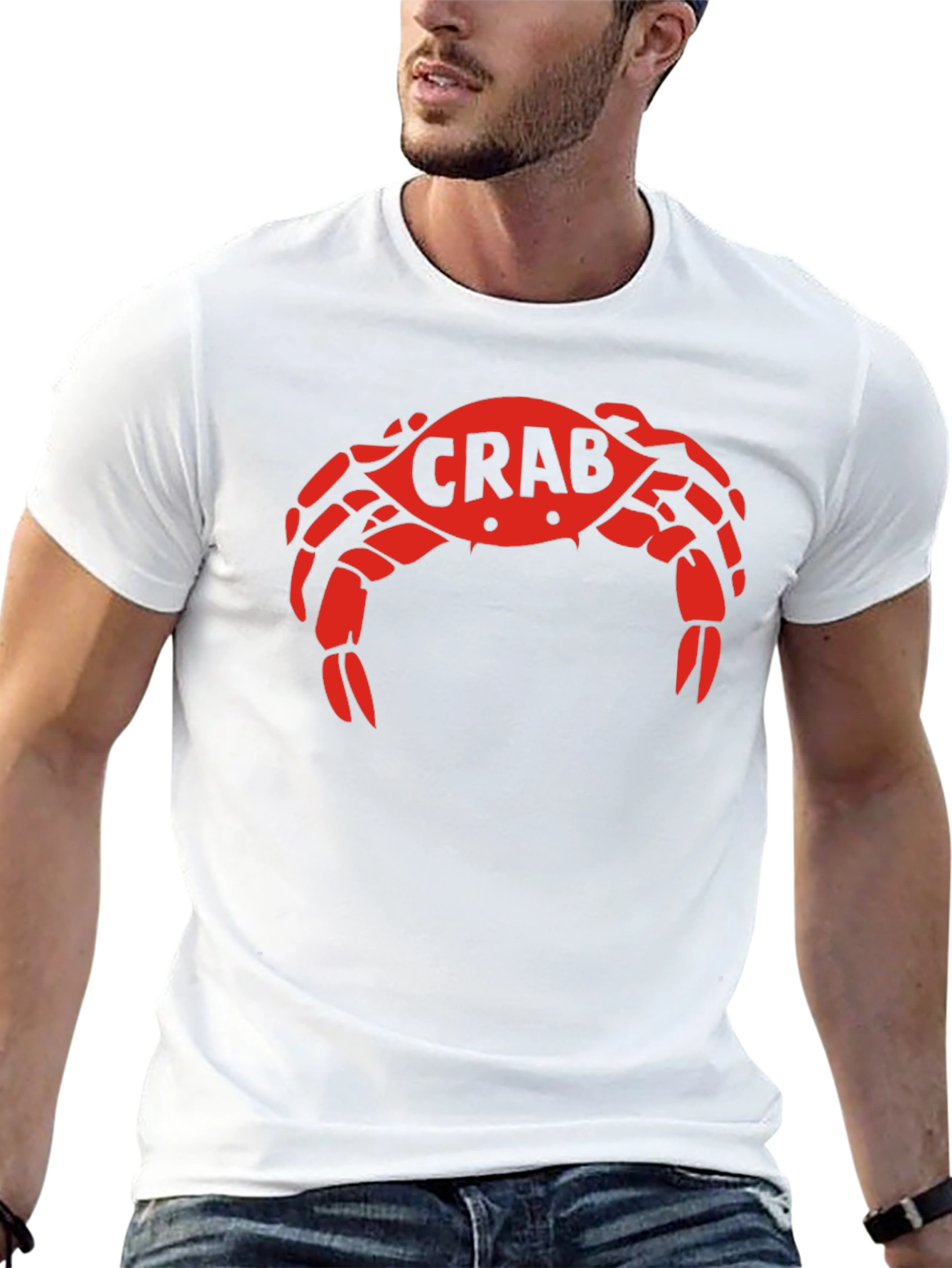 Crab Graphic T-Shirt - Bold Red Design