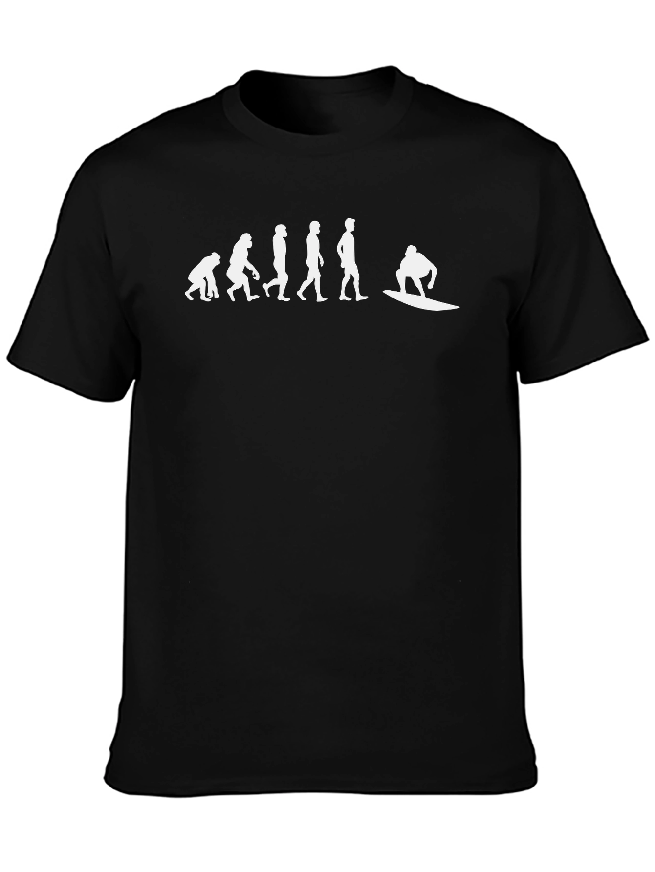 Evolution of Surfing T-Shirt | Black Cotton Tee