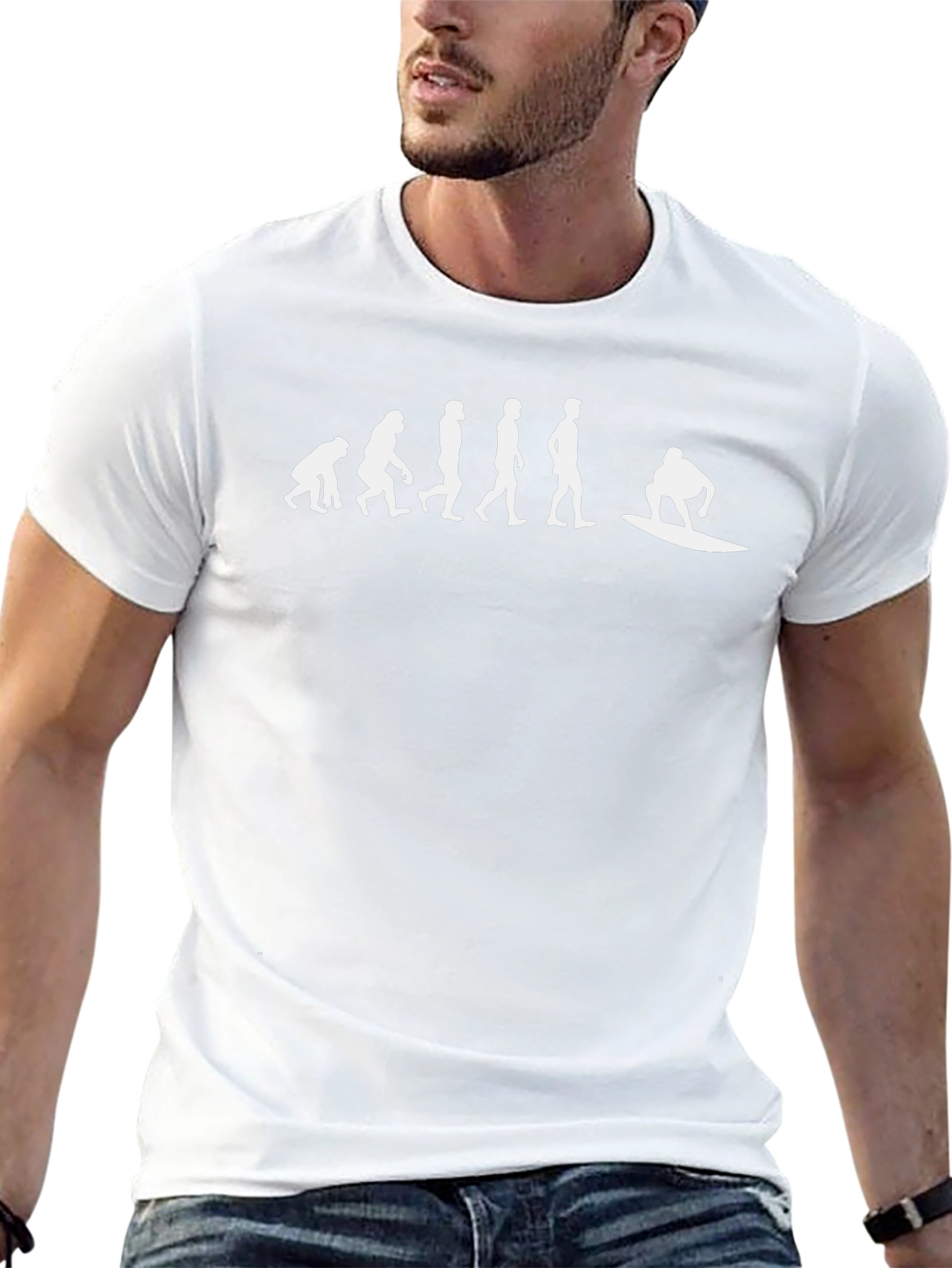 Evolution of Surfing T-Shirt | Black Cotton Tee