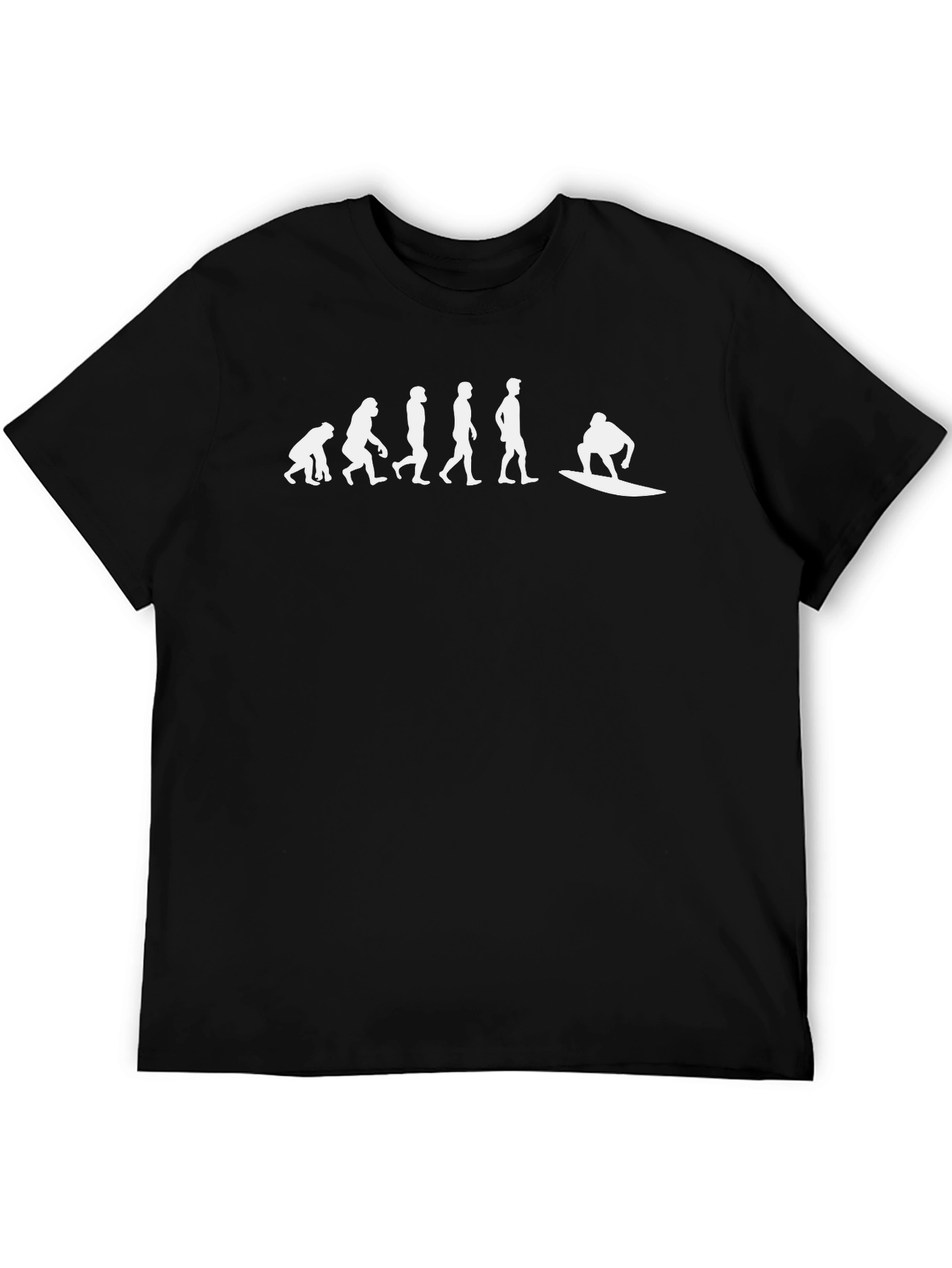 Evolution of Surfing T-Shirt | Black Cotton Tee