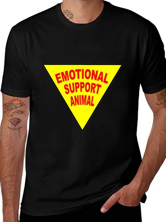 Emotional Support Animal Tee - Black Cotton Comfort