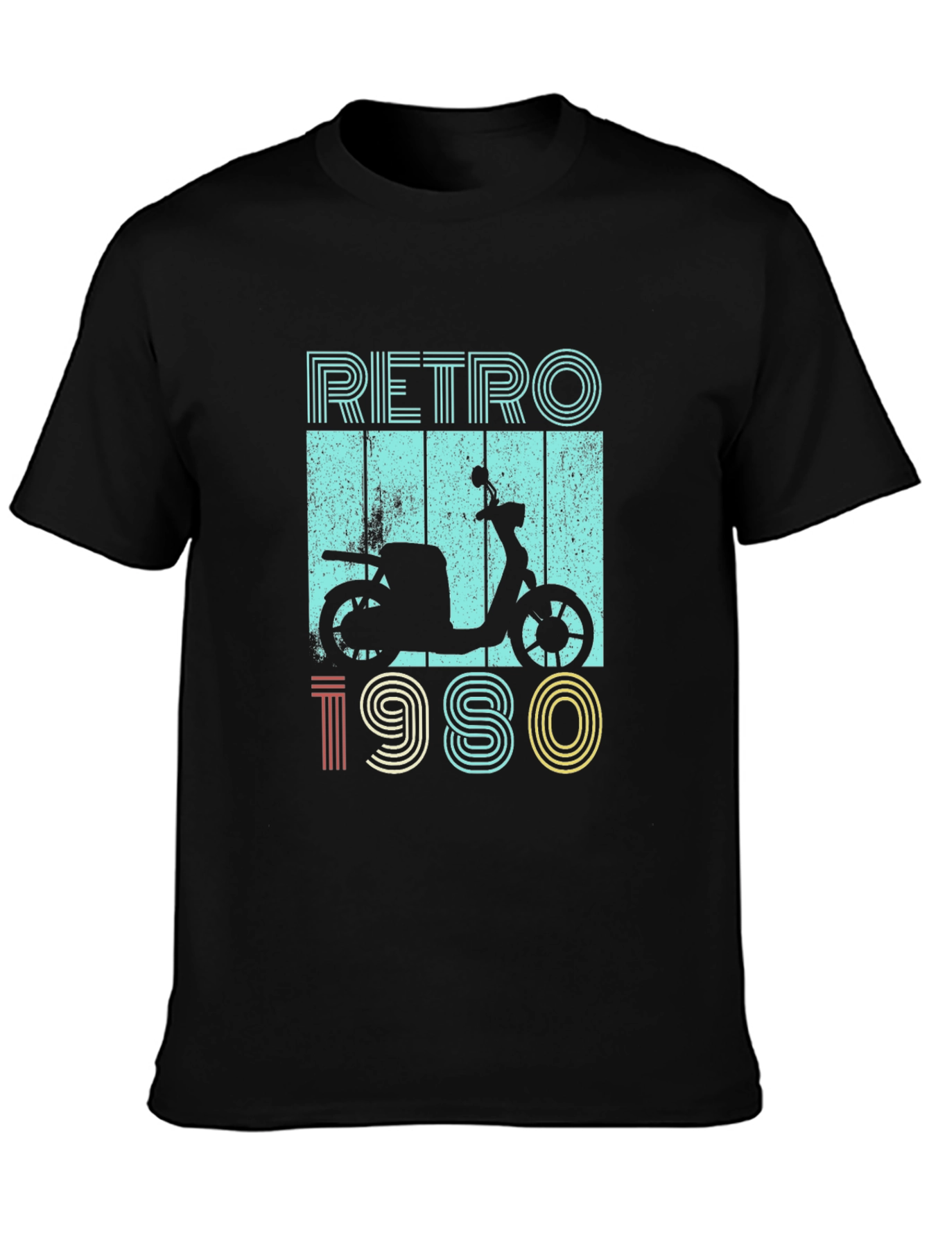 Retro 1980s Scooter Graphic T-Shirt