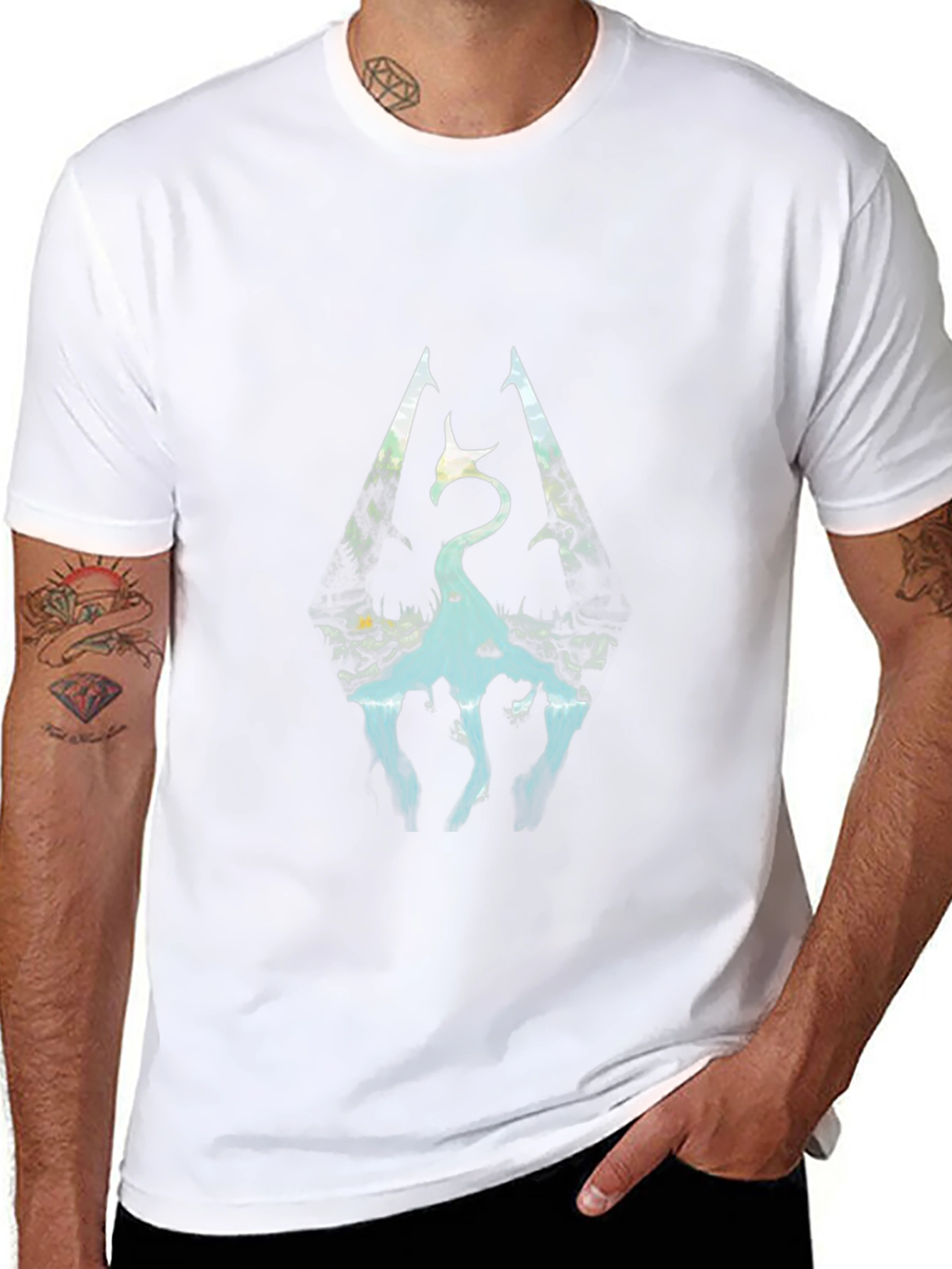 Skyrim Logo Graphic Black T-Shirt
