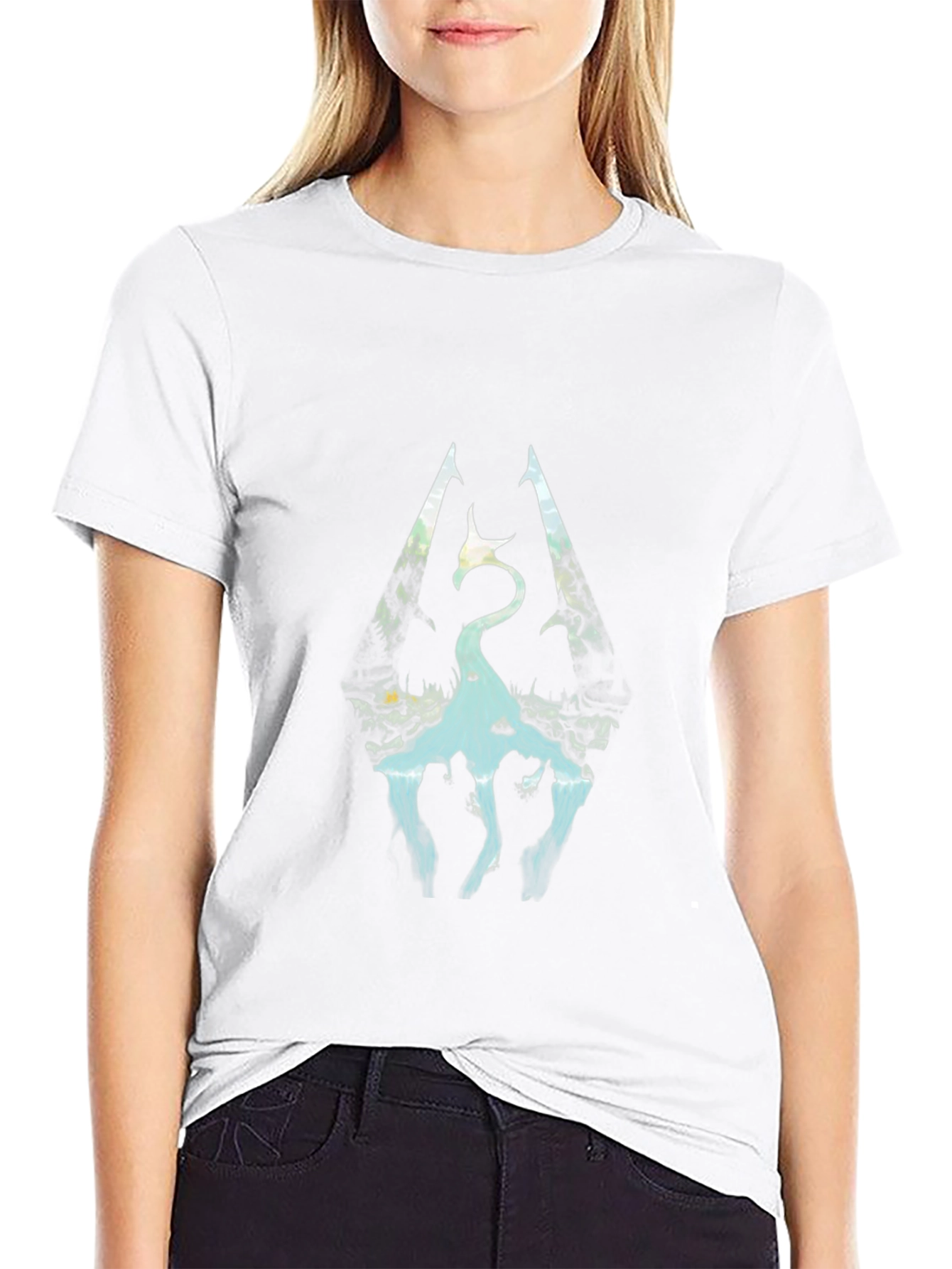 Skyrim Logo Graphic Black T-Shirt