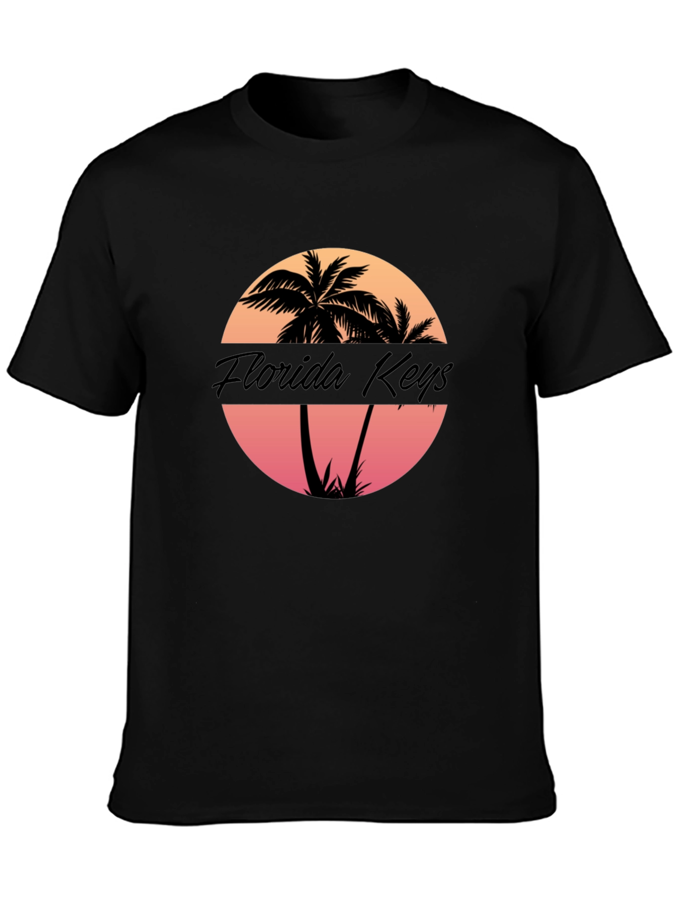 Florida Keys Palm Tree Sunset Graphic T-Shirt