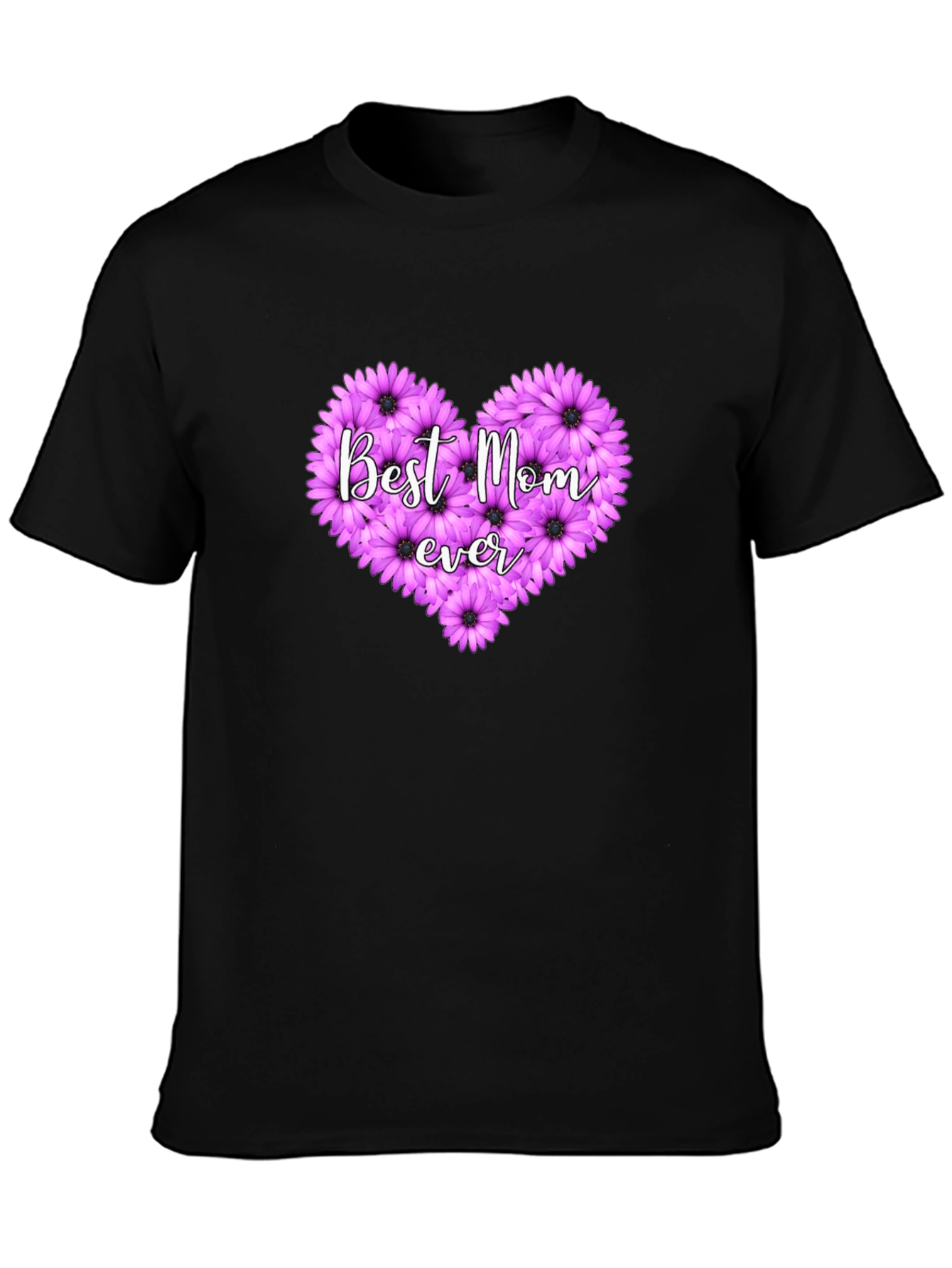 Best Mom Ever Floral Heart T-Shirt