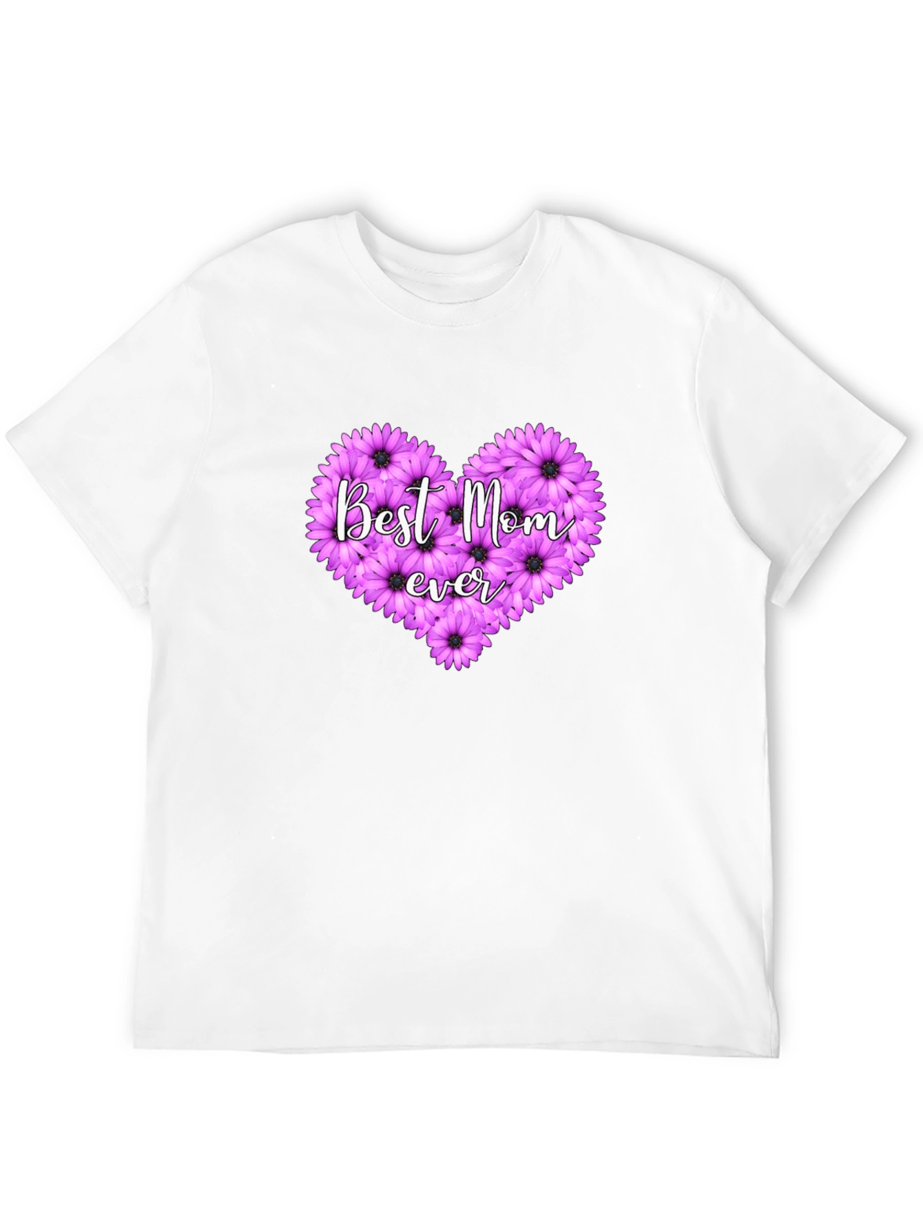 Best Mom Ever Floral Heart T-Shirt
