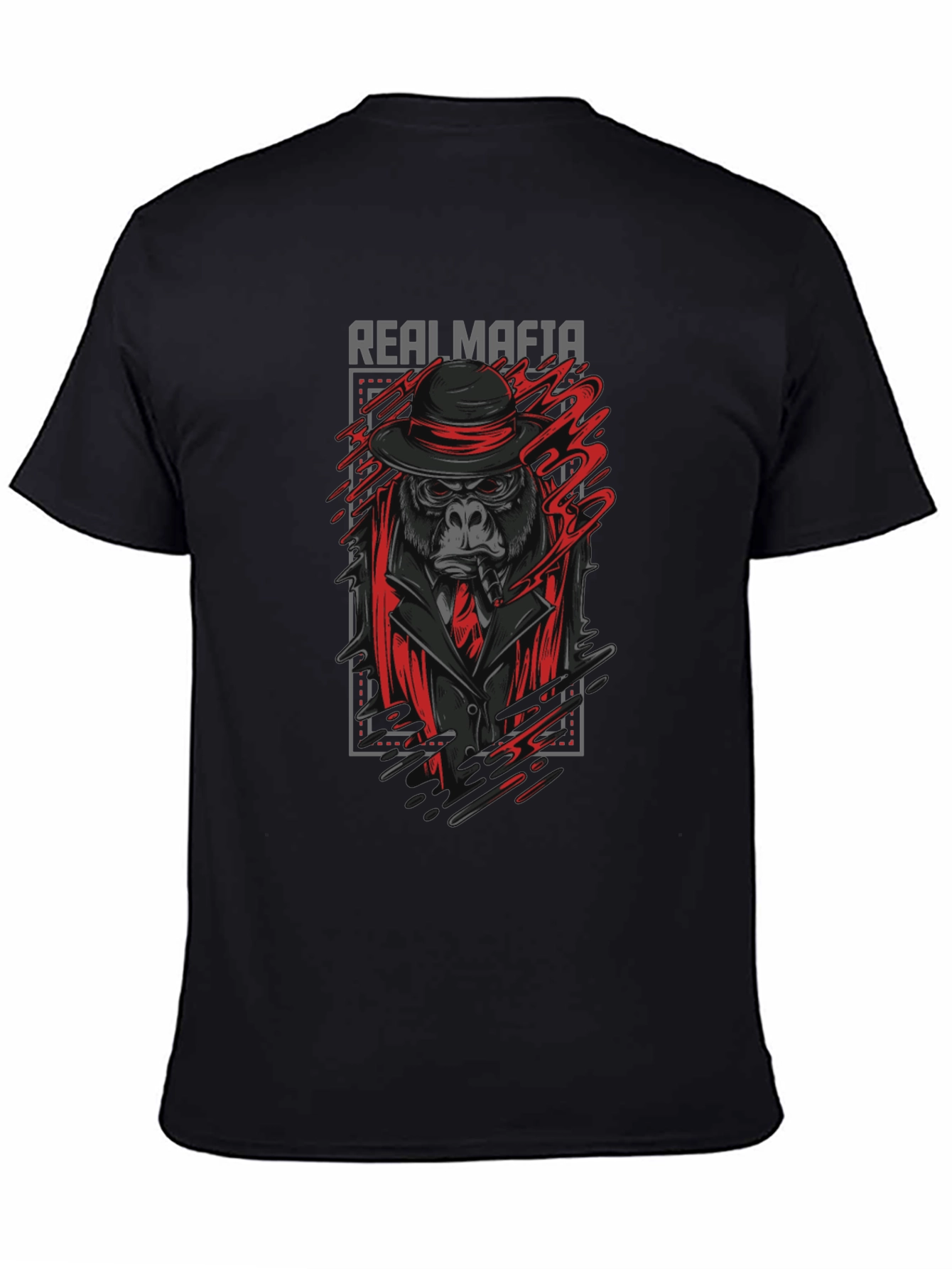 Real Mafia Gorilla Graphic T-Shirt - Black