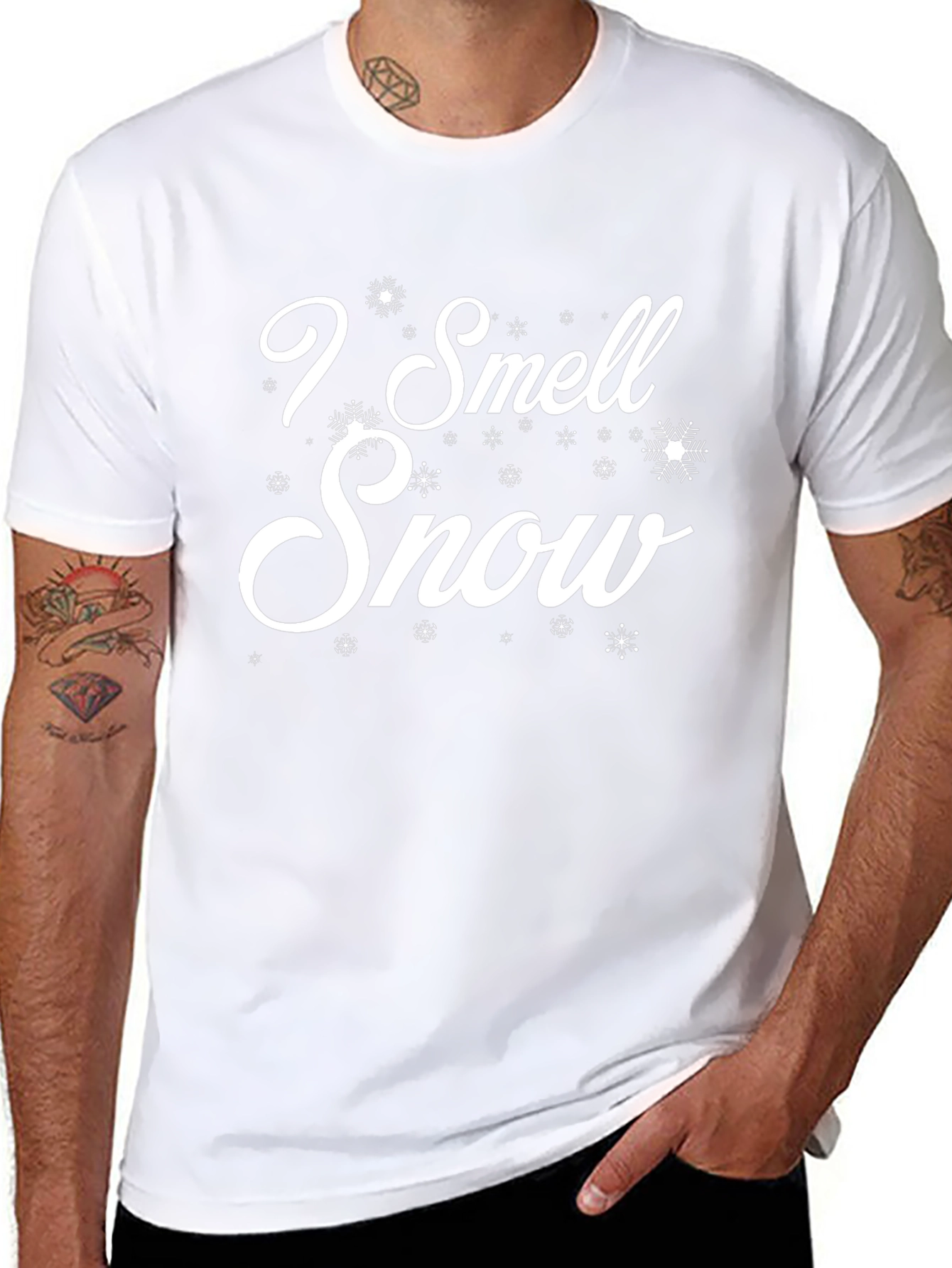 I Smell Snow Graphic T-Shirt - Winter Holiday Tee