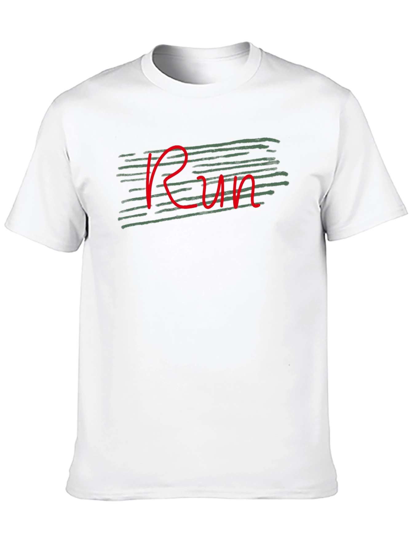 Run Graphic Tee - Black Cotton Casual T-Shirt