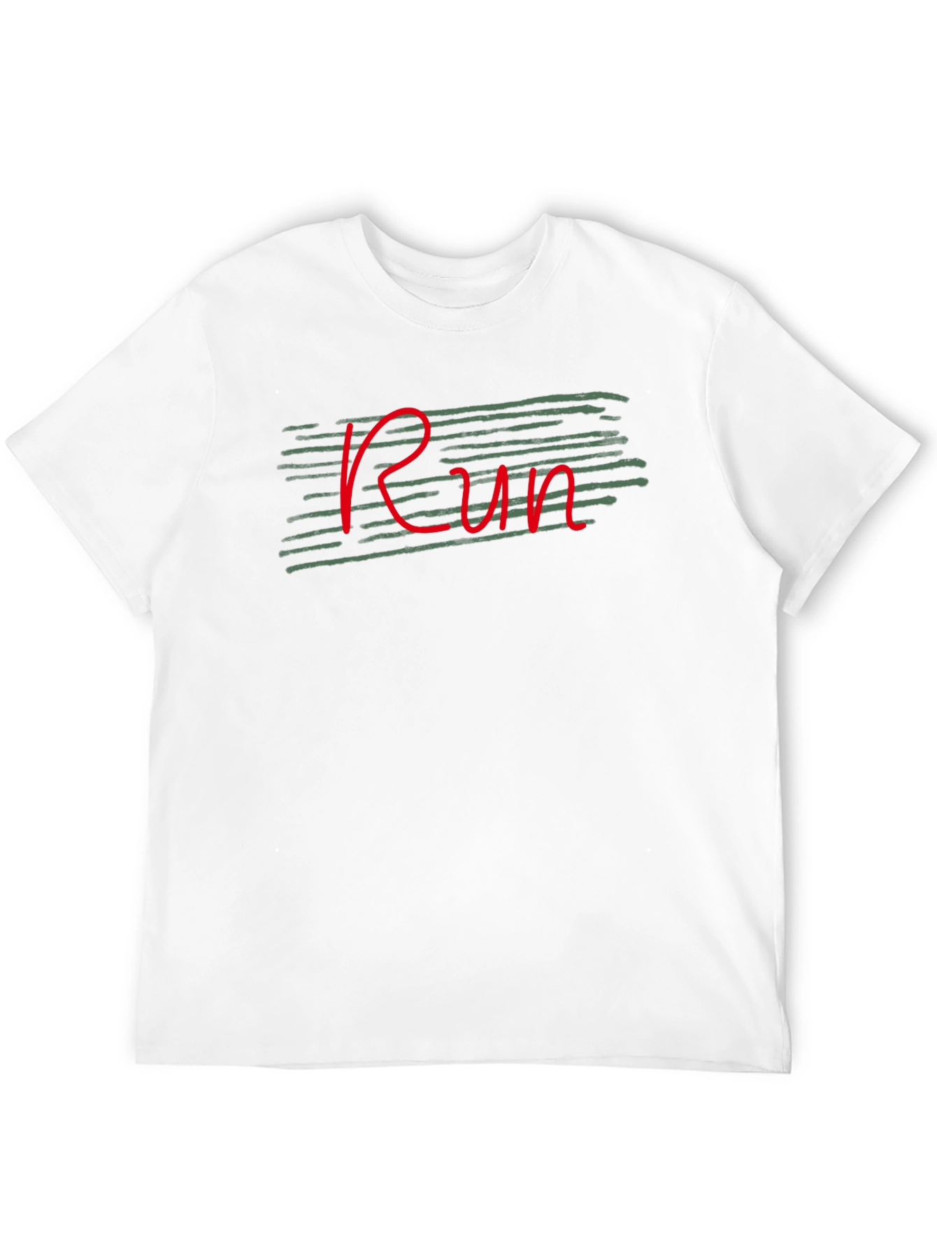 Run Graphic Tee - Black Cotton Casual T-Shirt