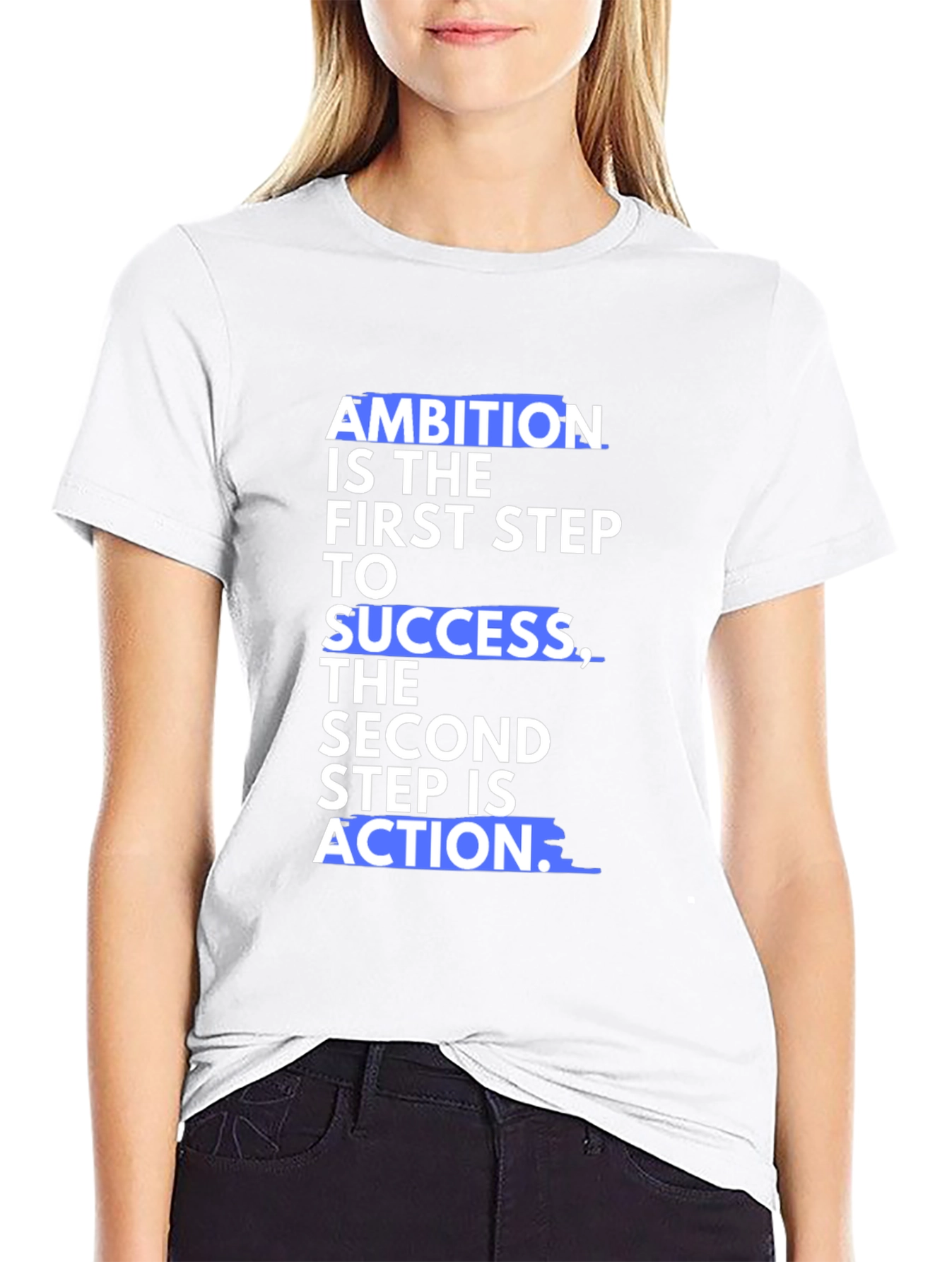 Motivational Ambition Success Black T-Shirt