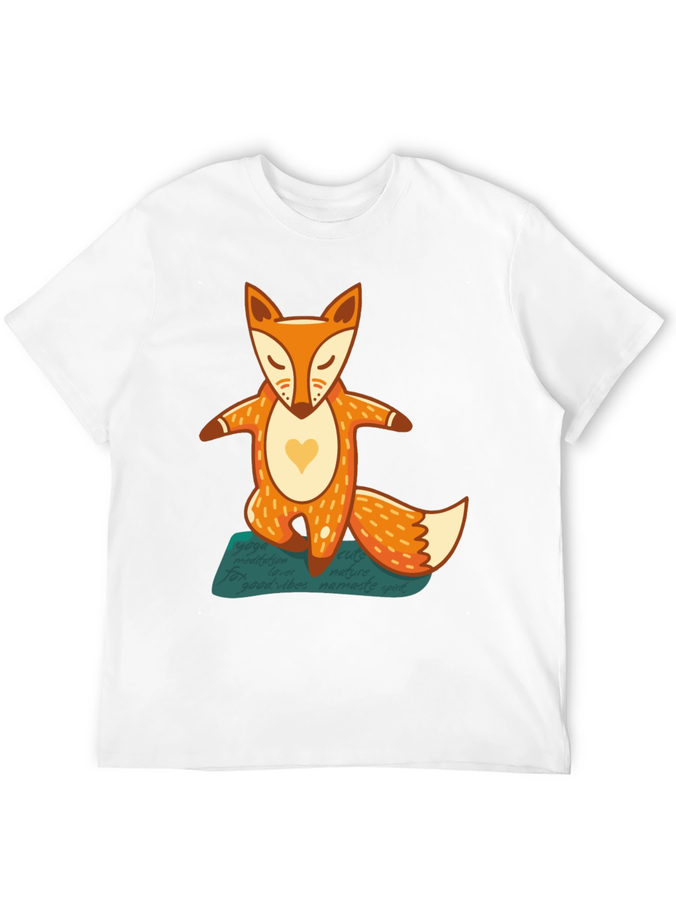 Yoga Fox Graphic Tee - Meditative Animal Design