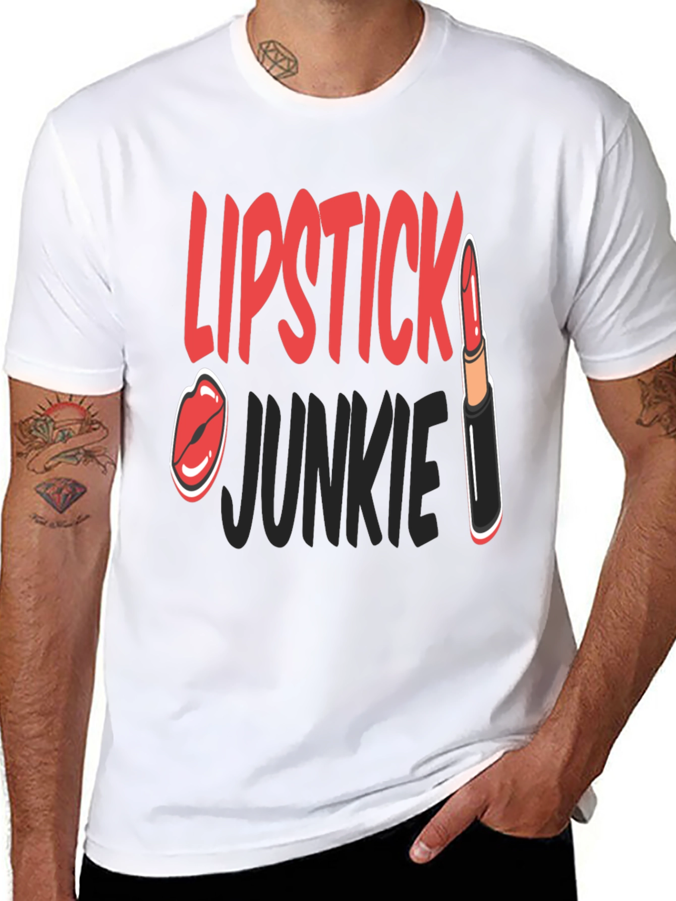 Lipstick Junkie Graphic T-Shirt