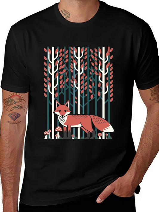 Fox in the Forest Graphic Tee - Nature Inspired Design