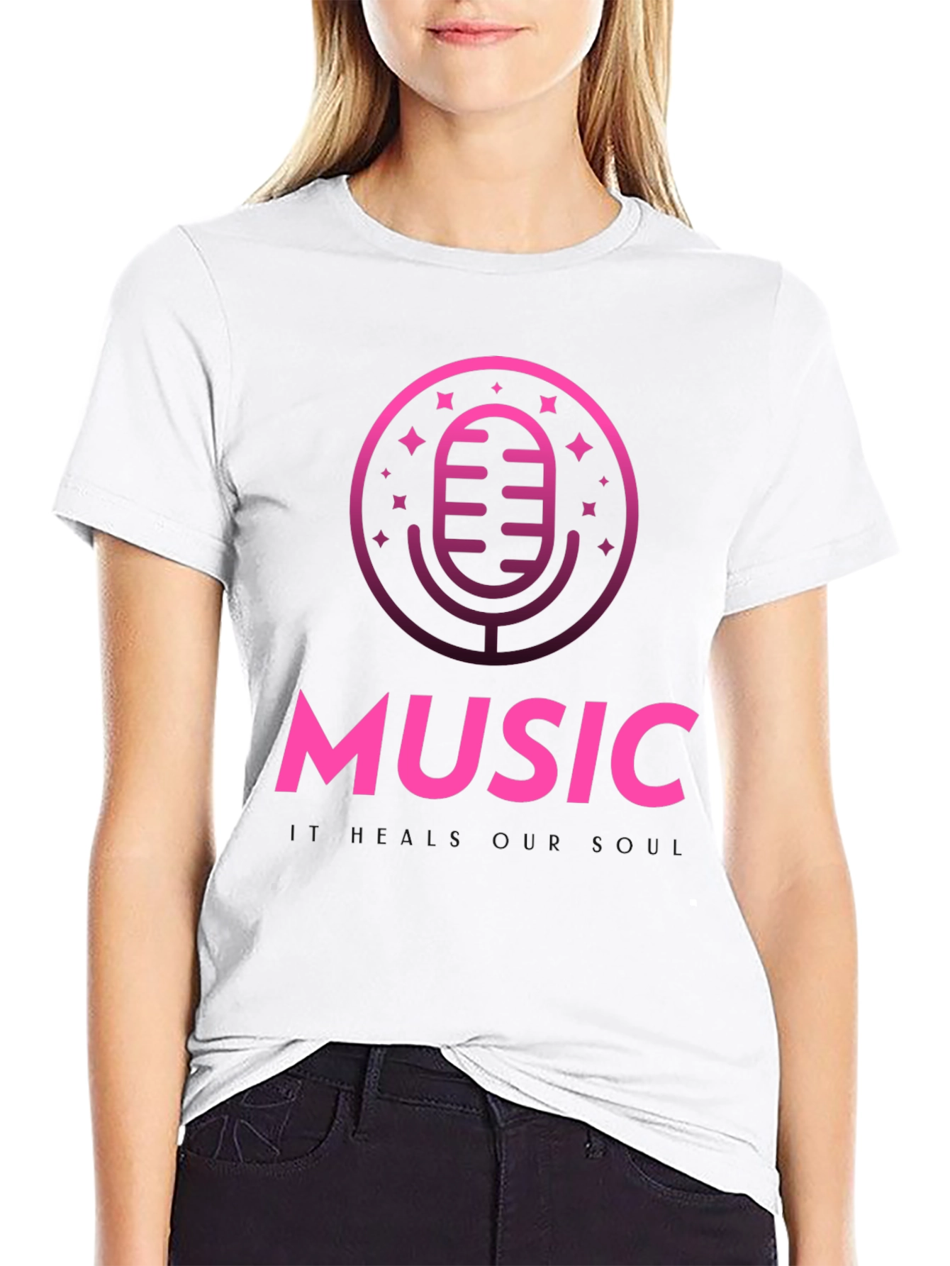 Music T-Shirt - Microphone Graphic