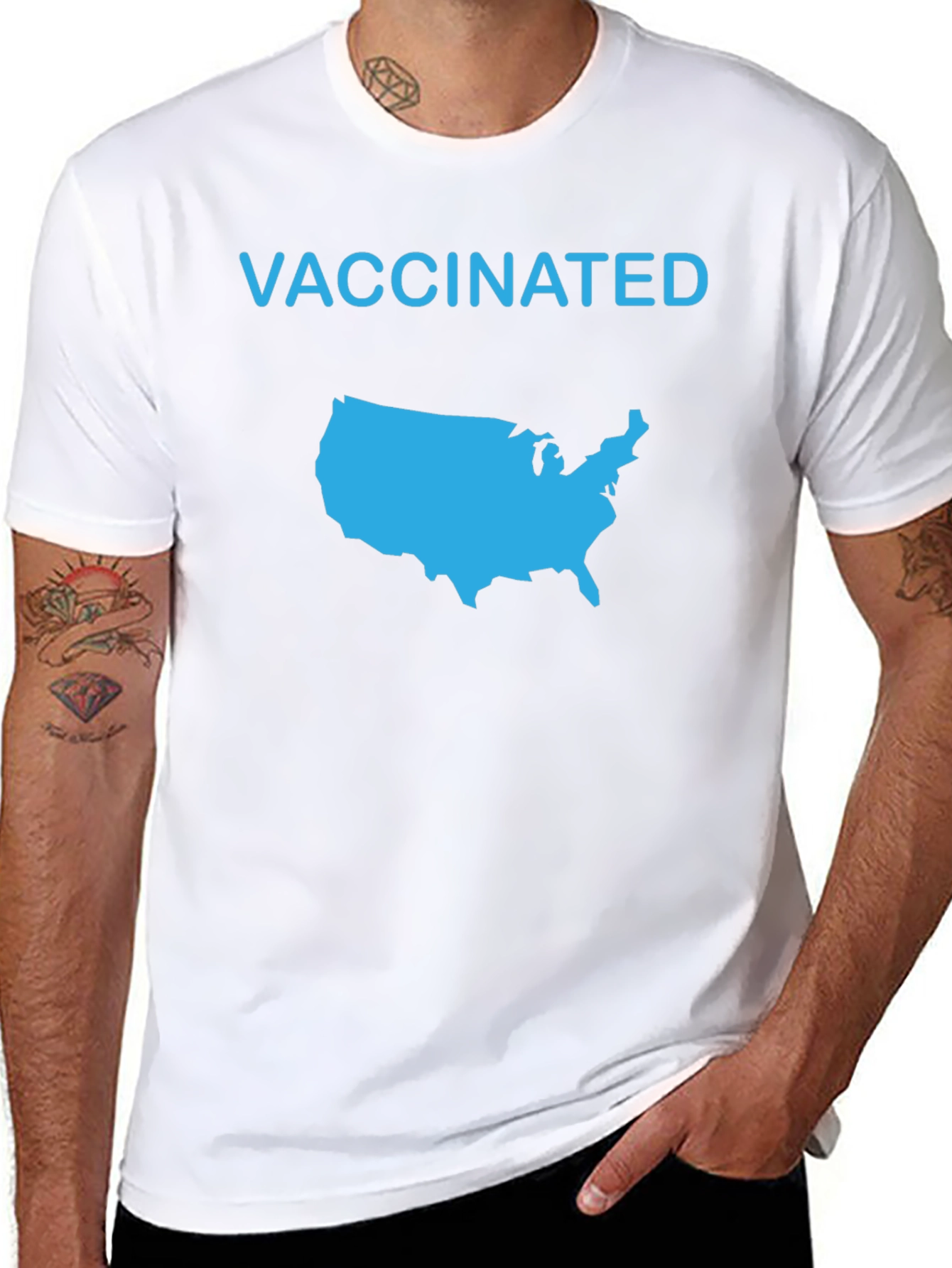 Vaccinated USA Map T-Shirt