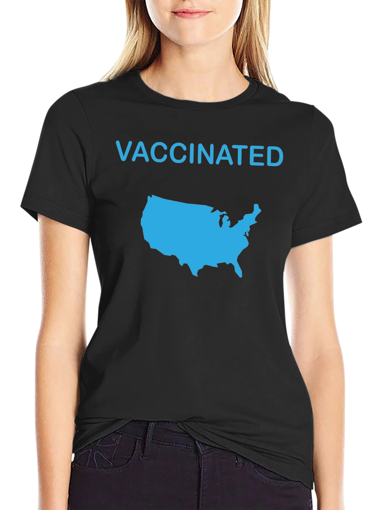 Vaccinated USA Map T-Shirt