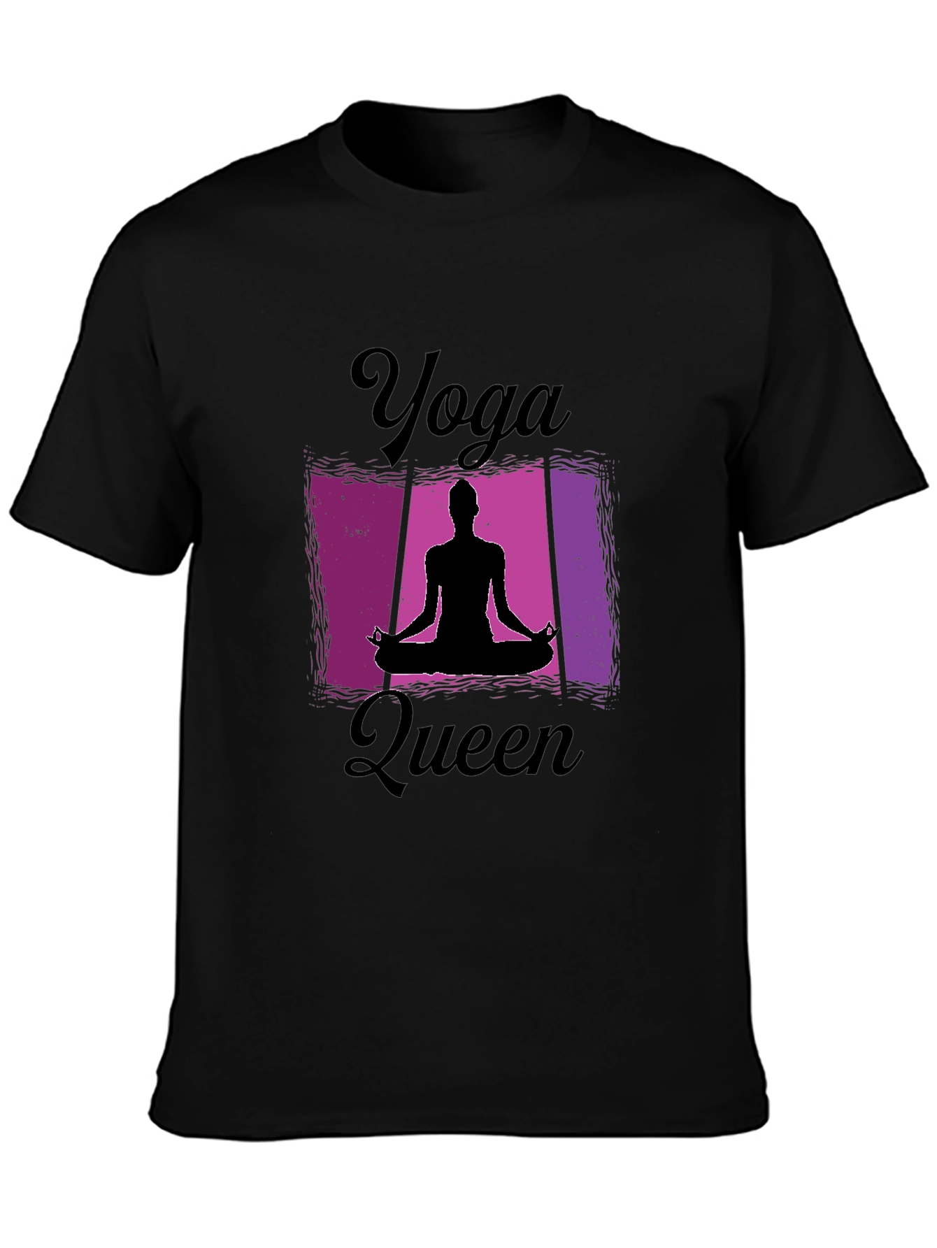 Yoga Queen Black T-Shirt for Women