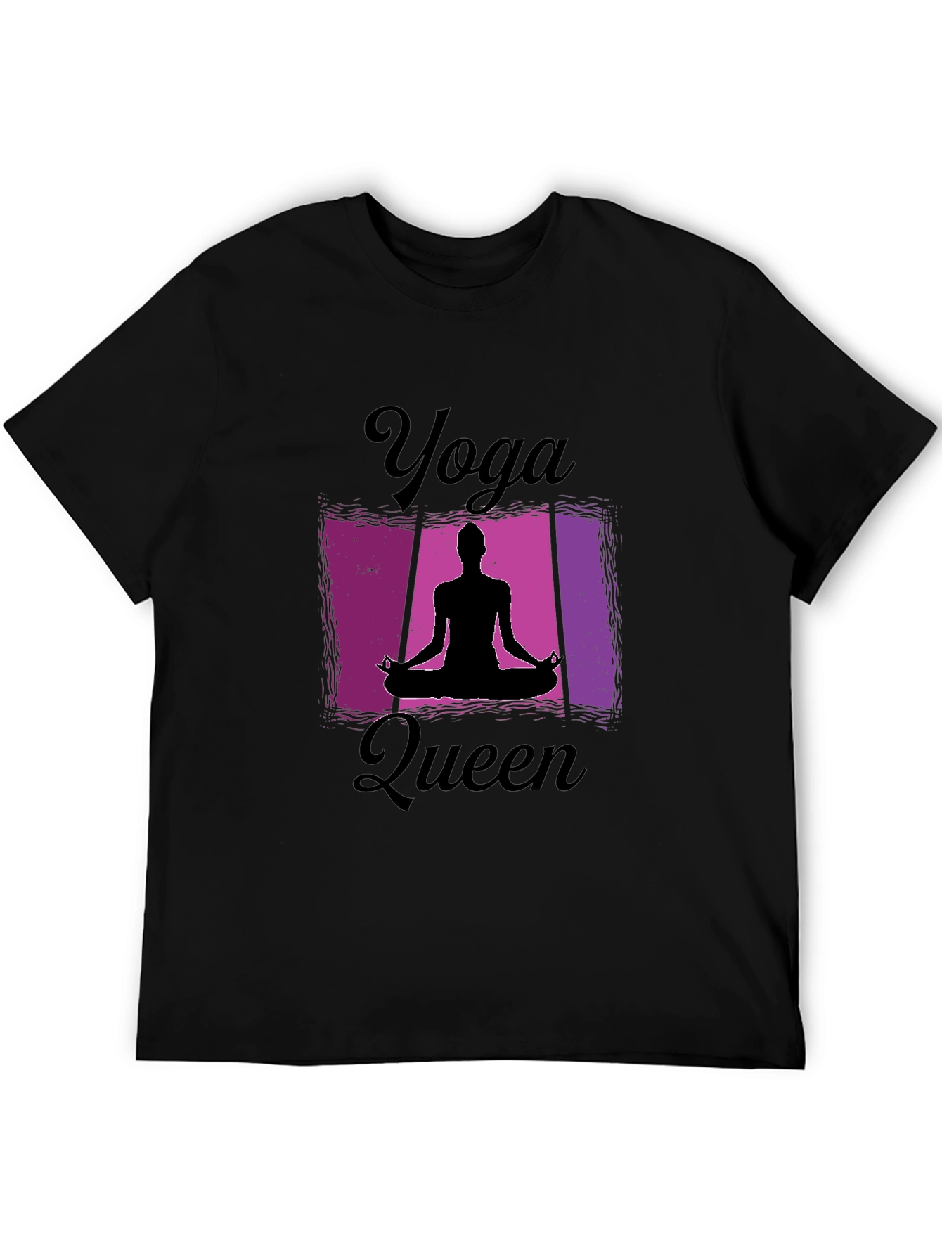 Yoga Queen Black T-Shirt for Women
