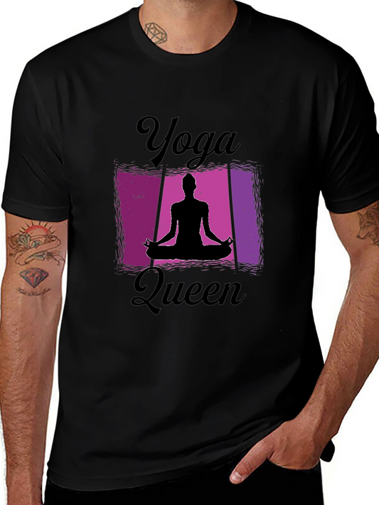 Yoga Queen Black T-Shirt for Women