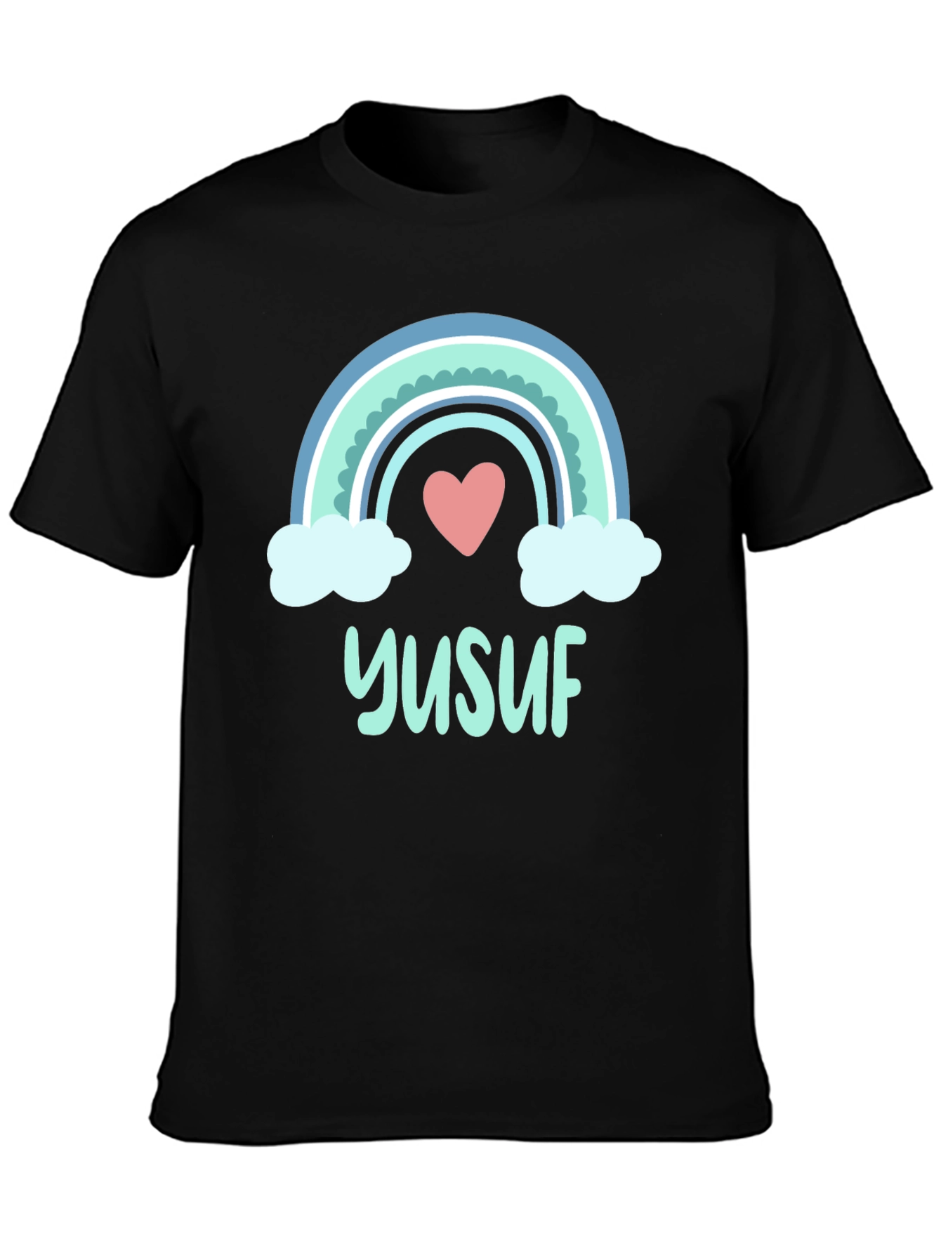 Yusuf Rainbow Heart T-Shirt - Personalized Gift