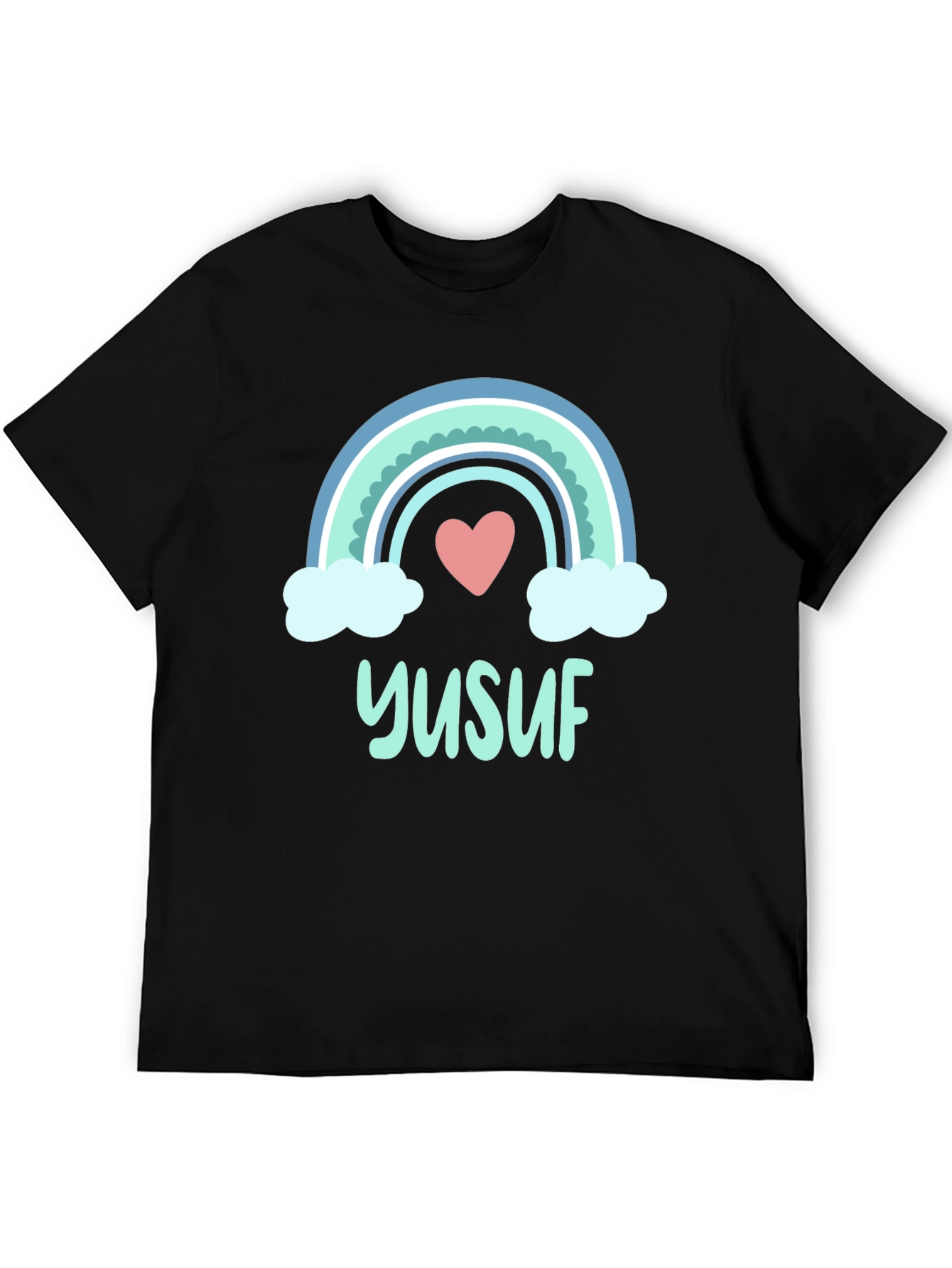 Yusuf Rainbow Heart T-Shirt - Personalized Gift