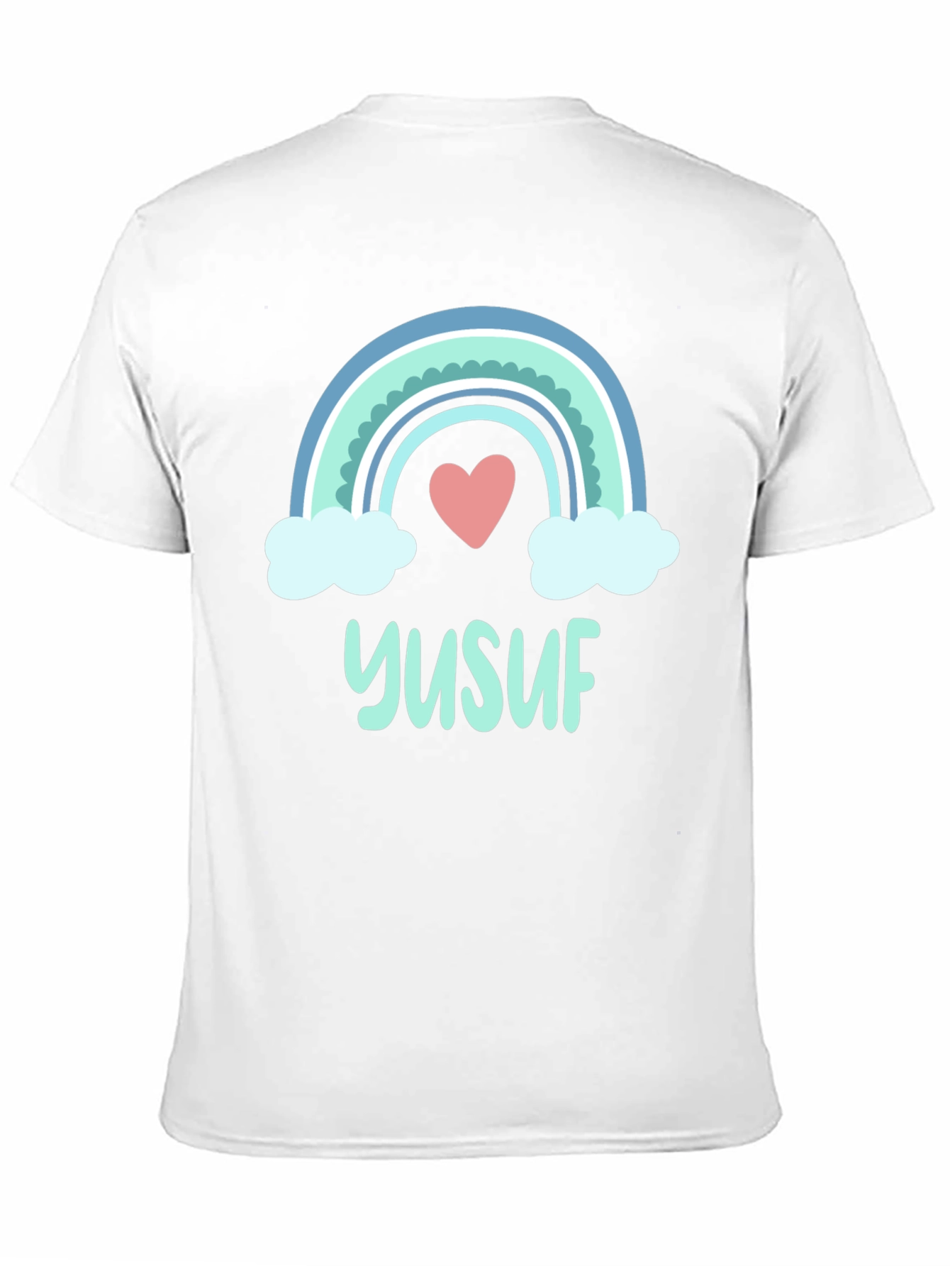 Yusuf Rainbow Heart T-Shirt - Personalized Gift