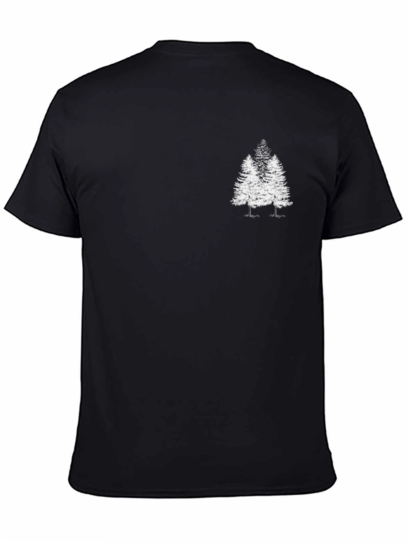 Evergreen Tree Graphic Tee - Classic Black T-Shirt